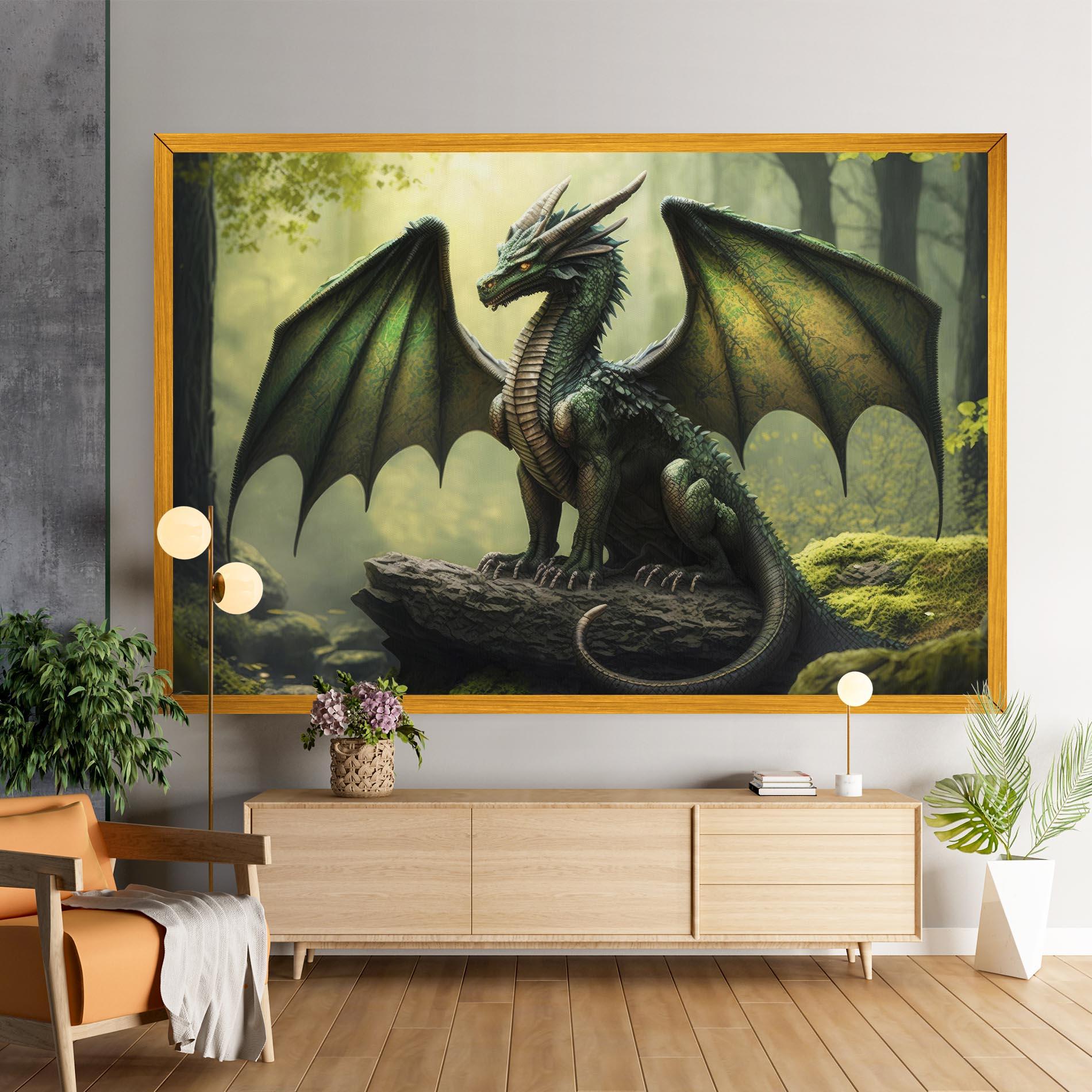 Leinwandbild Green Dragon mockup 9