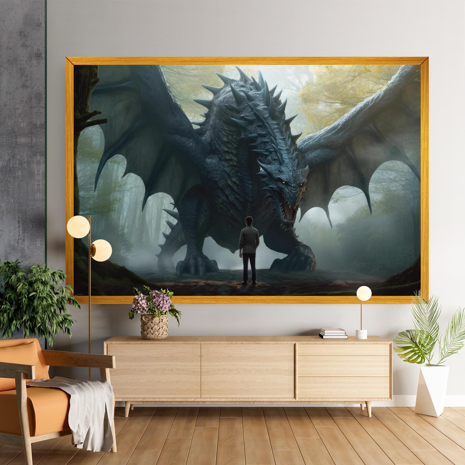 Huge Dragon Fantasy mockup 9