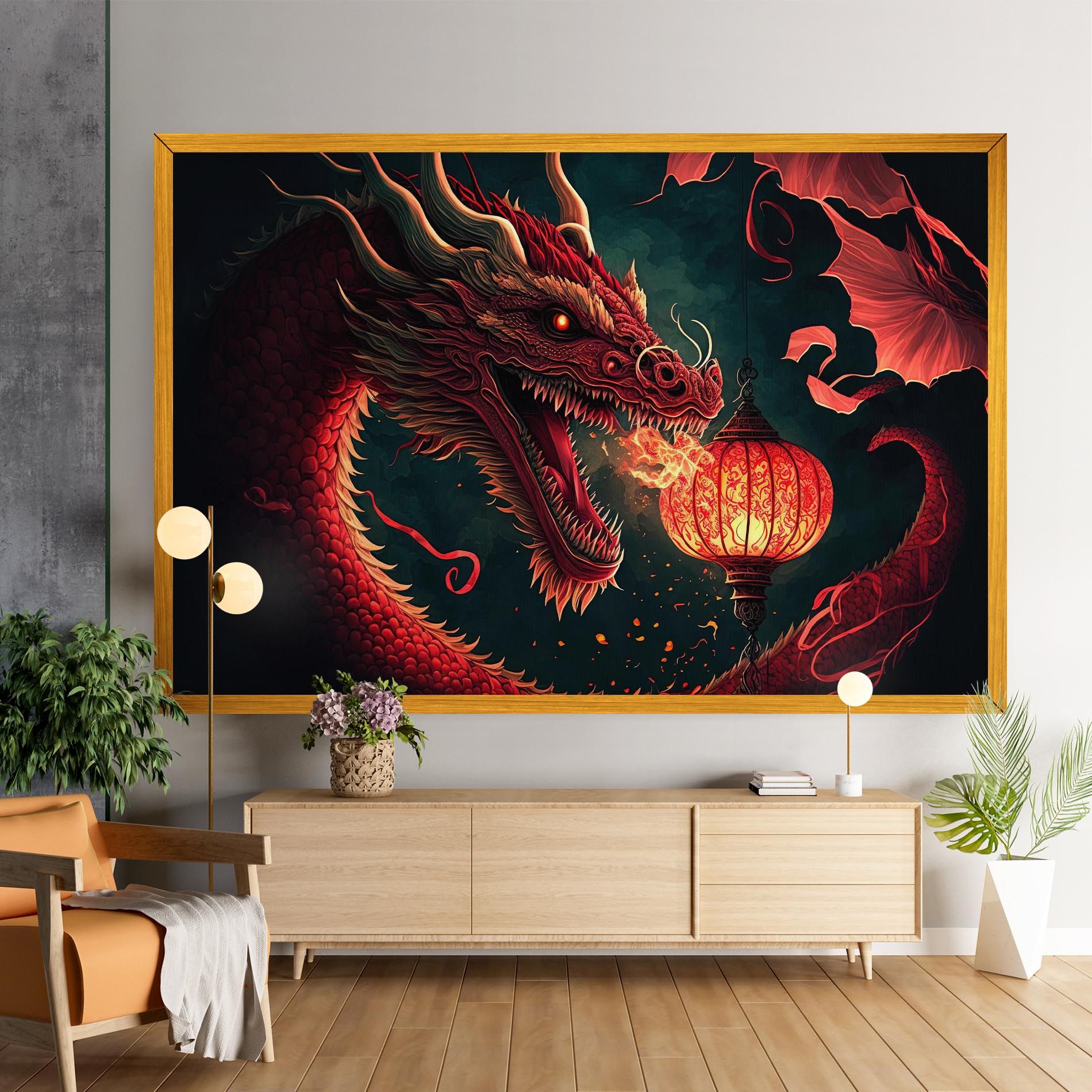 Red Fire Dragon mockup 9