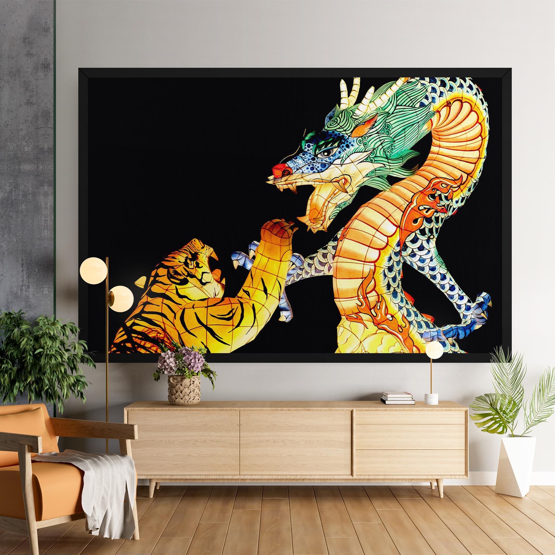 Chinese Dragon And Tiger mockup 9