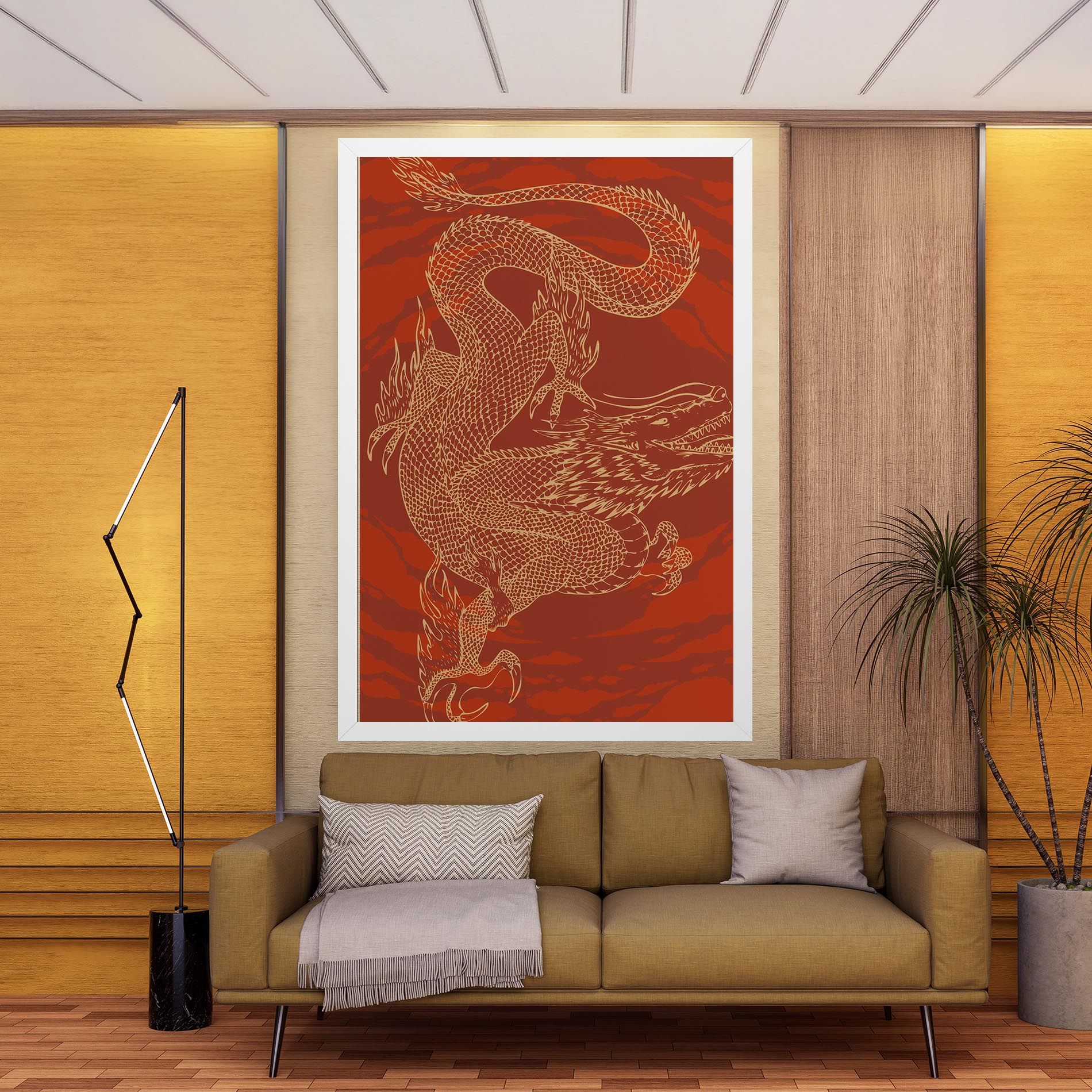 Chinese Dragon Red mockup 9