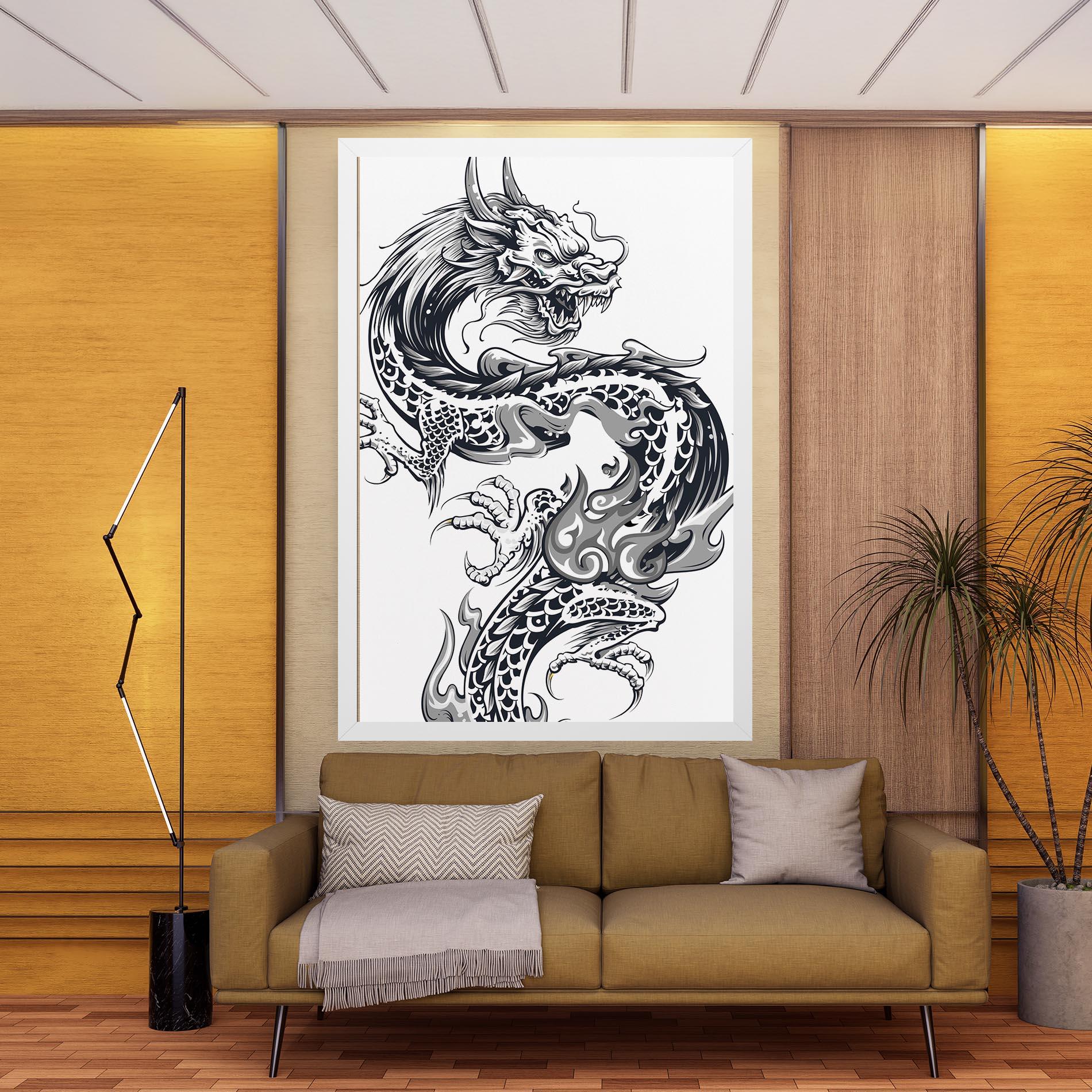 Leinwandbild Dragon Line mockup 9