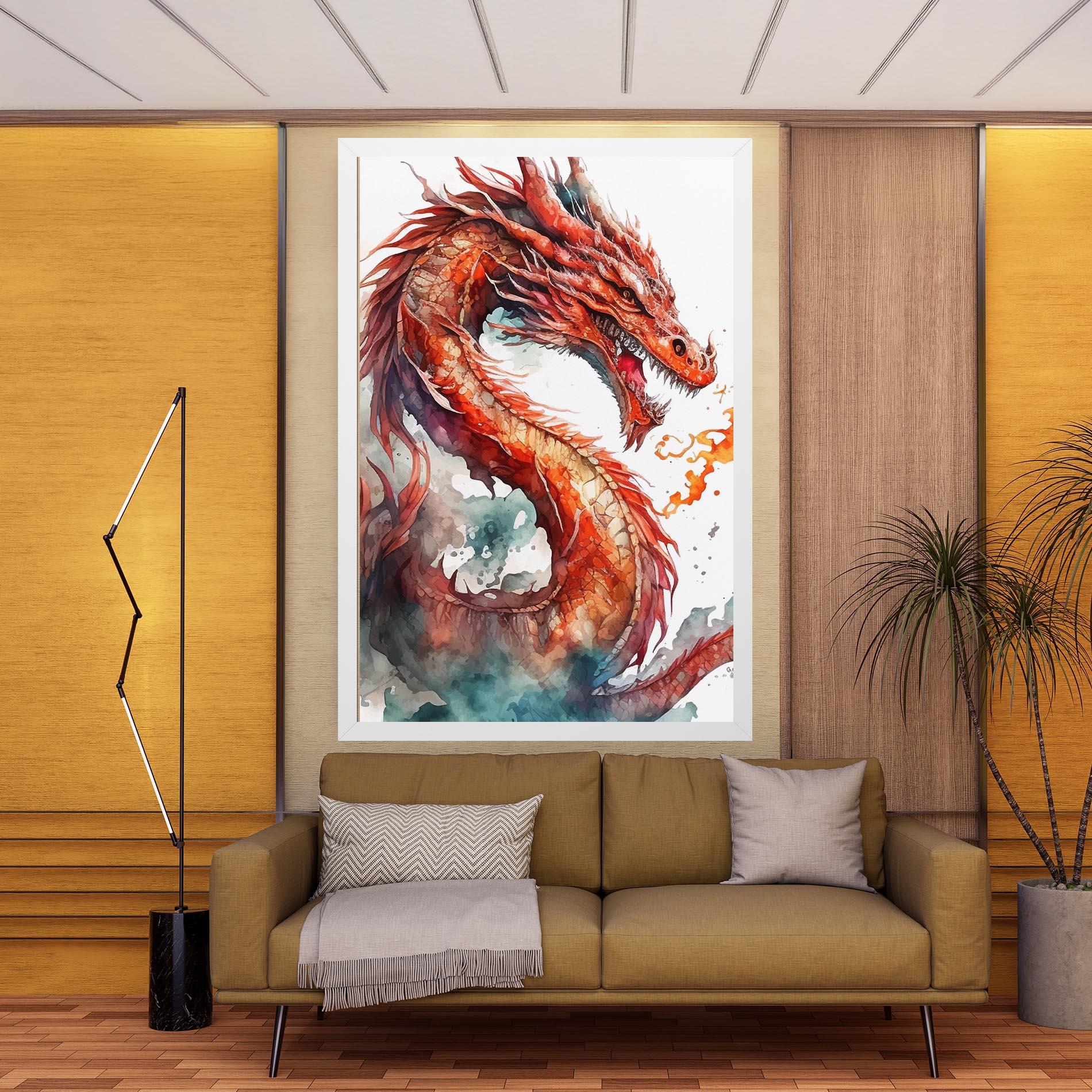 Leinwandbild Fire Dragon mockup 9