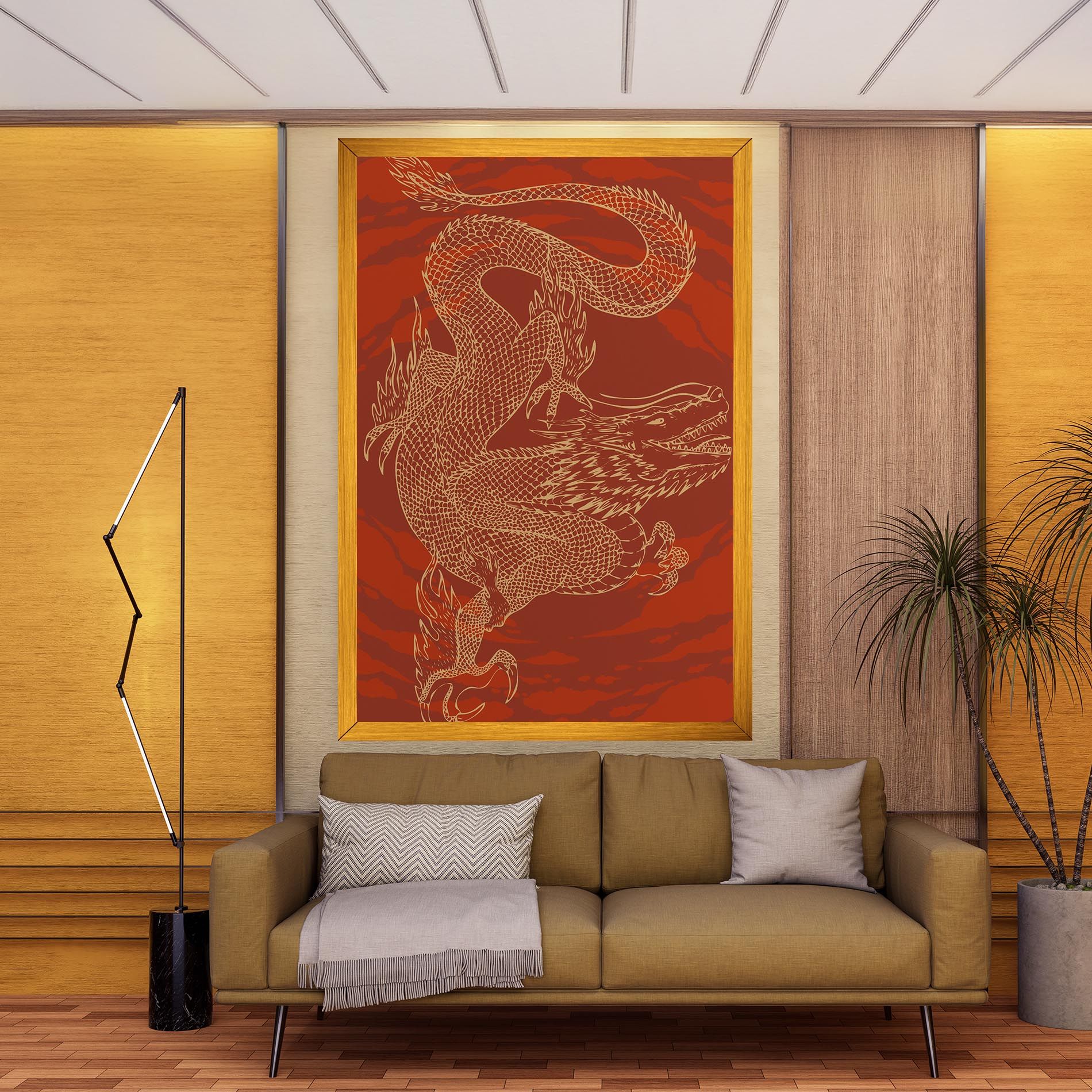 Chinese Dragon Red mockup 9