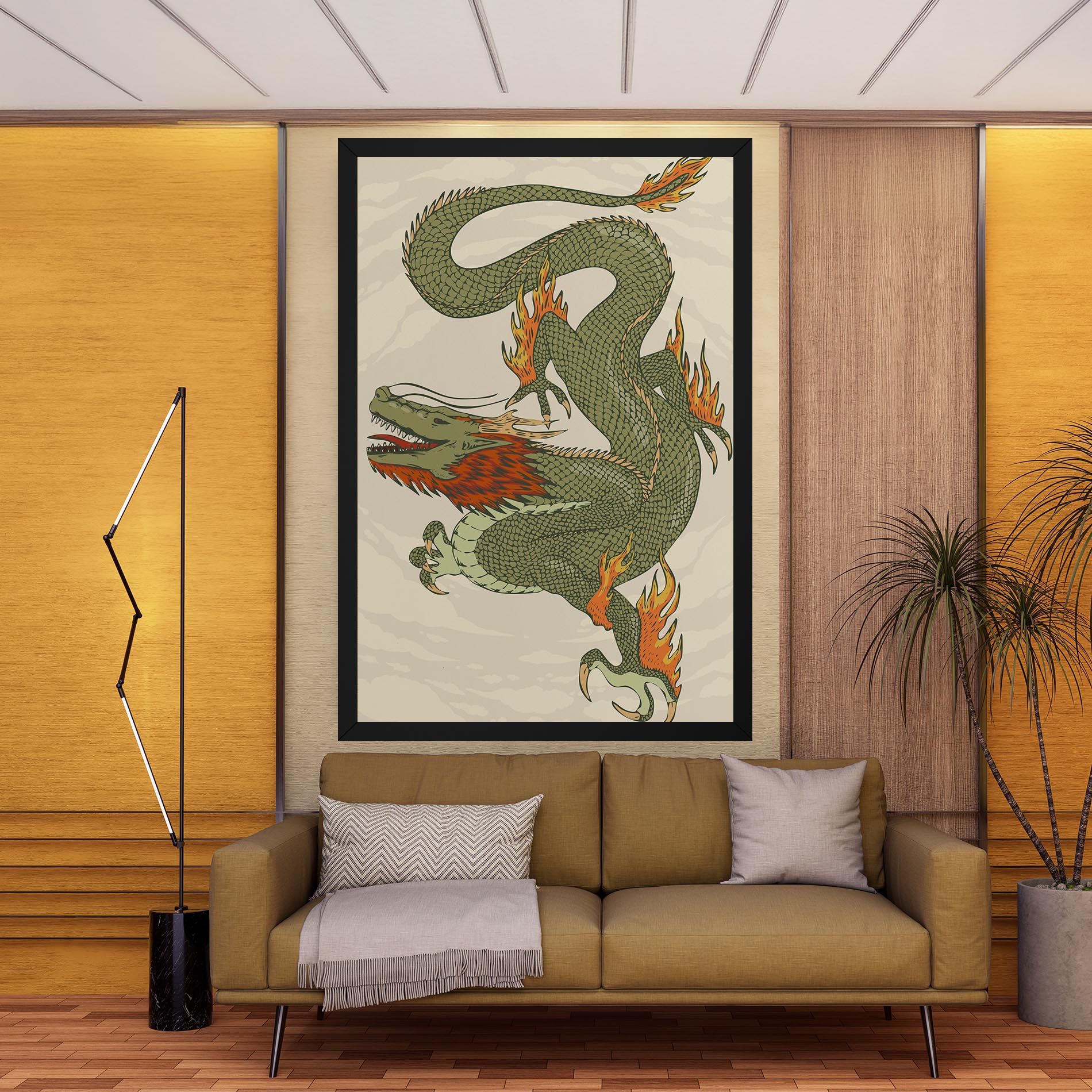 Chinese Dragon Green mockup 9