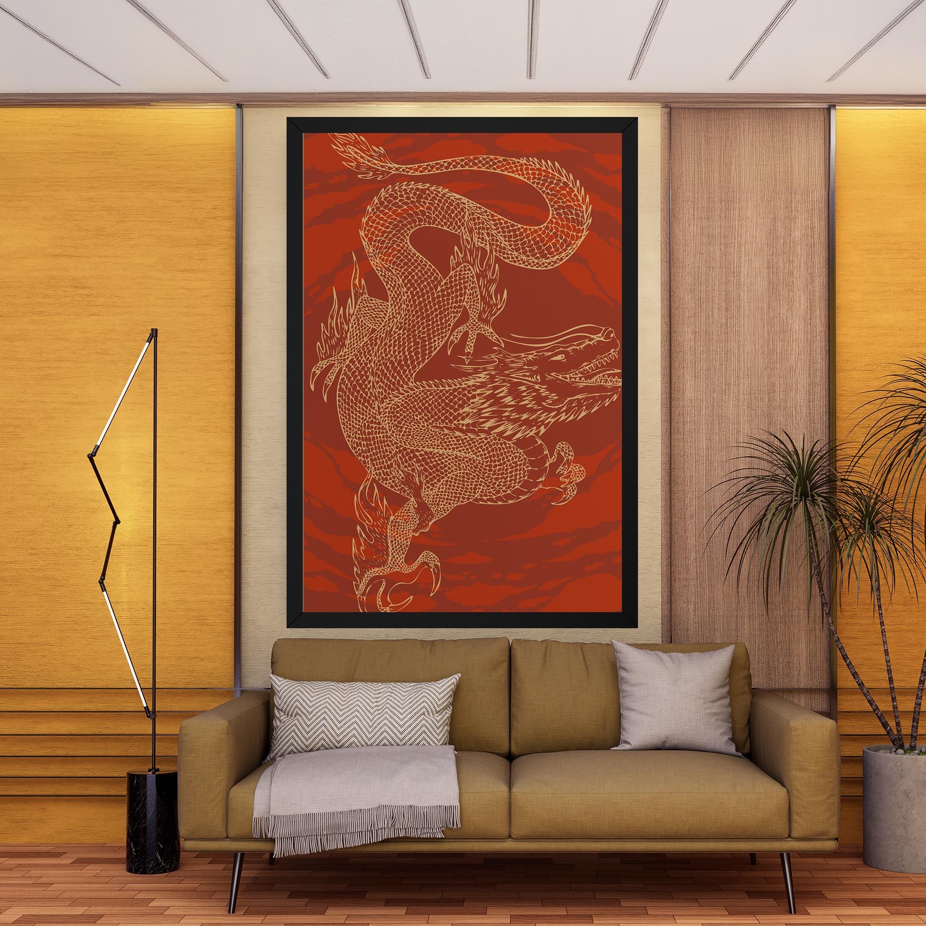 Chinese Dragon Red mockup 9
