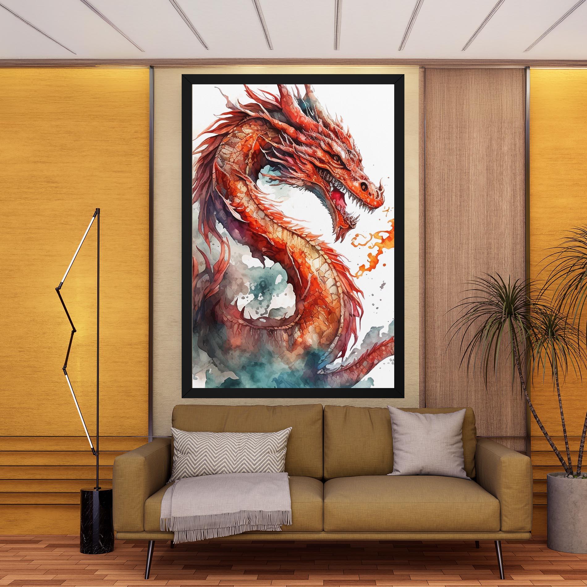 Leinwandbild Fire Dragon mockup 9