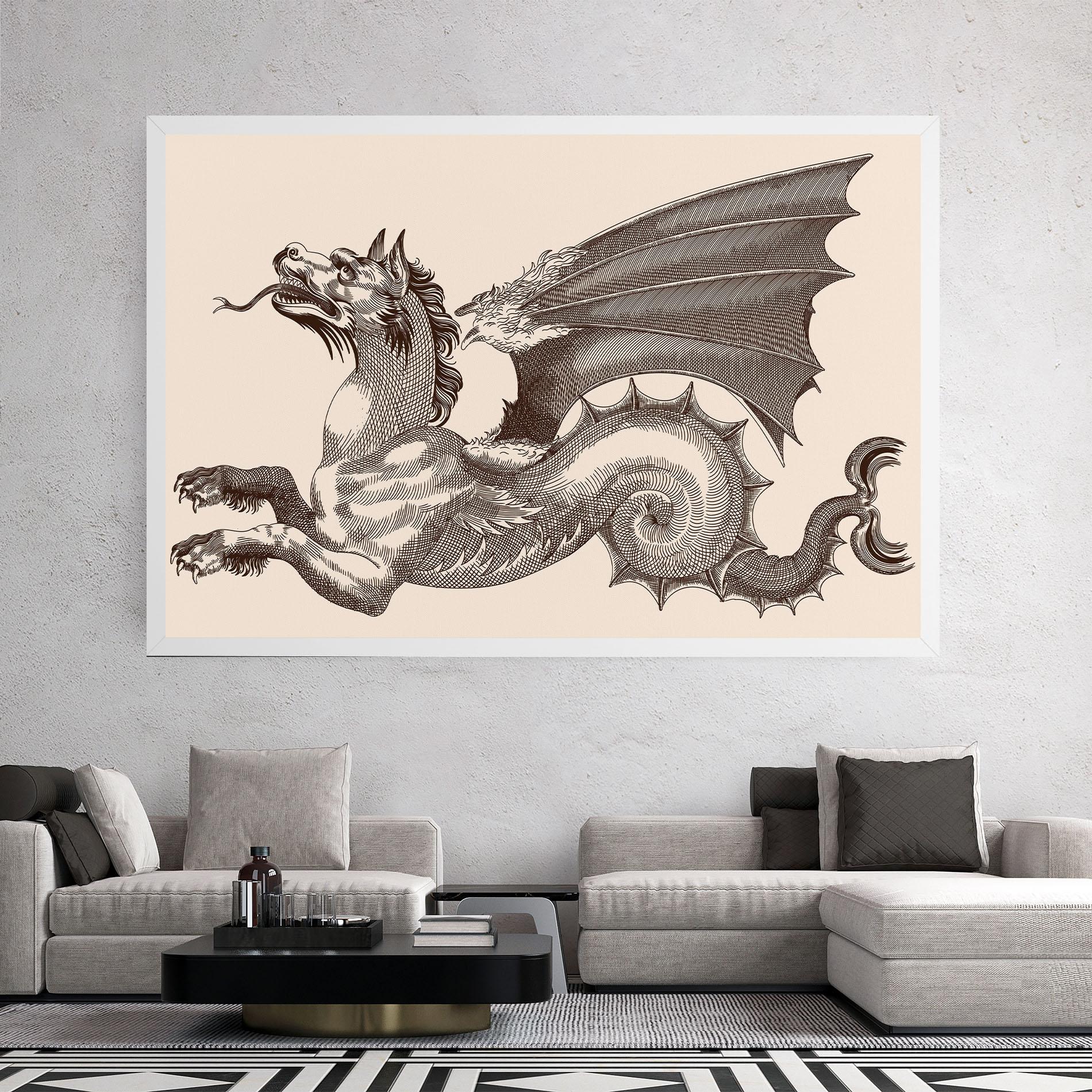 Leinwandbild Brown Dragon mockup 2