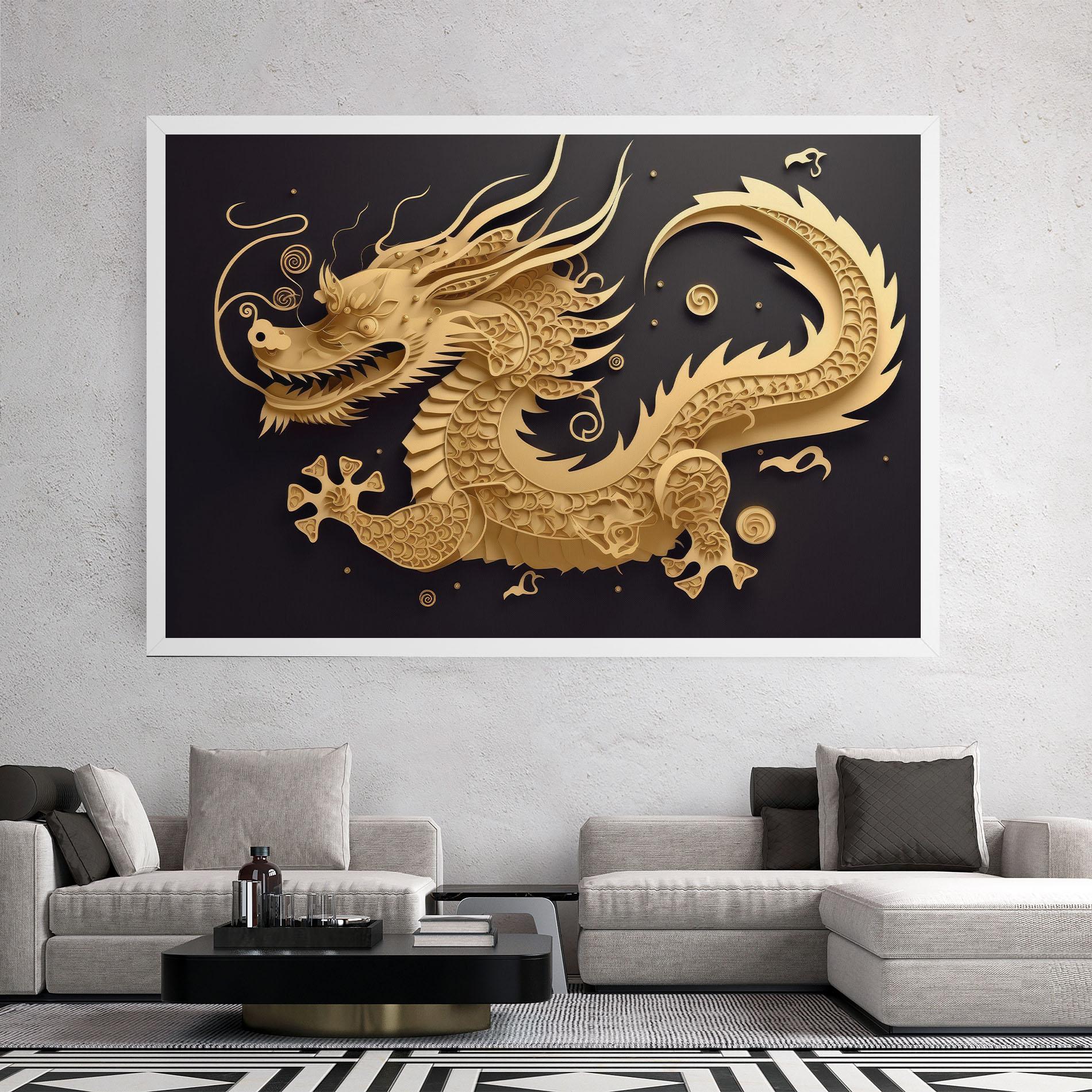 Leinwandbild Dragon Zodiac Sign mockup 2