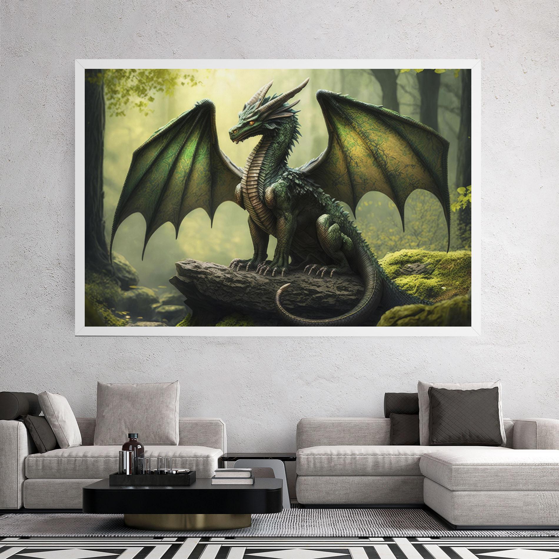 Leinwandbild Green Dragon mockup 2