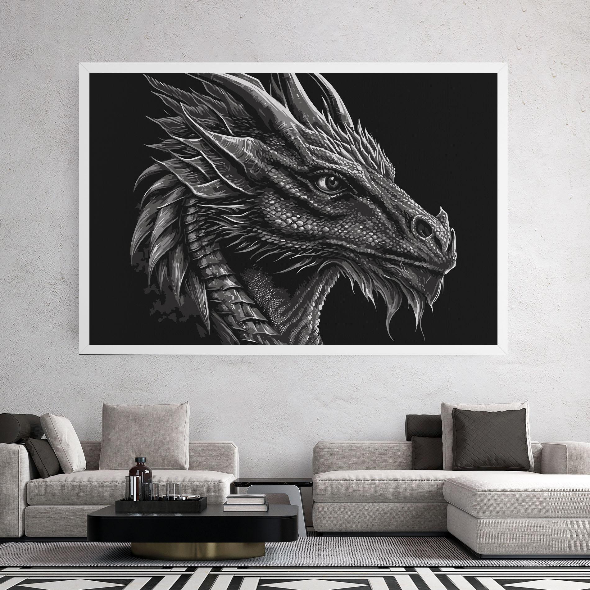 Leinwandbild Grey Dragon mockup 2
