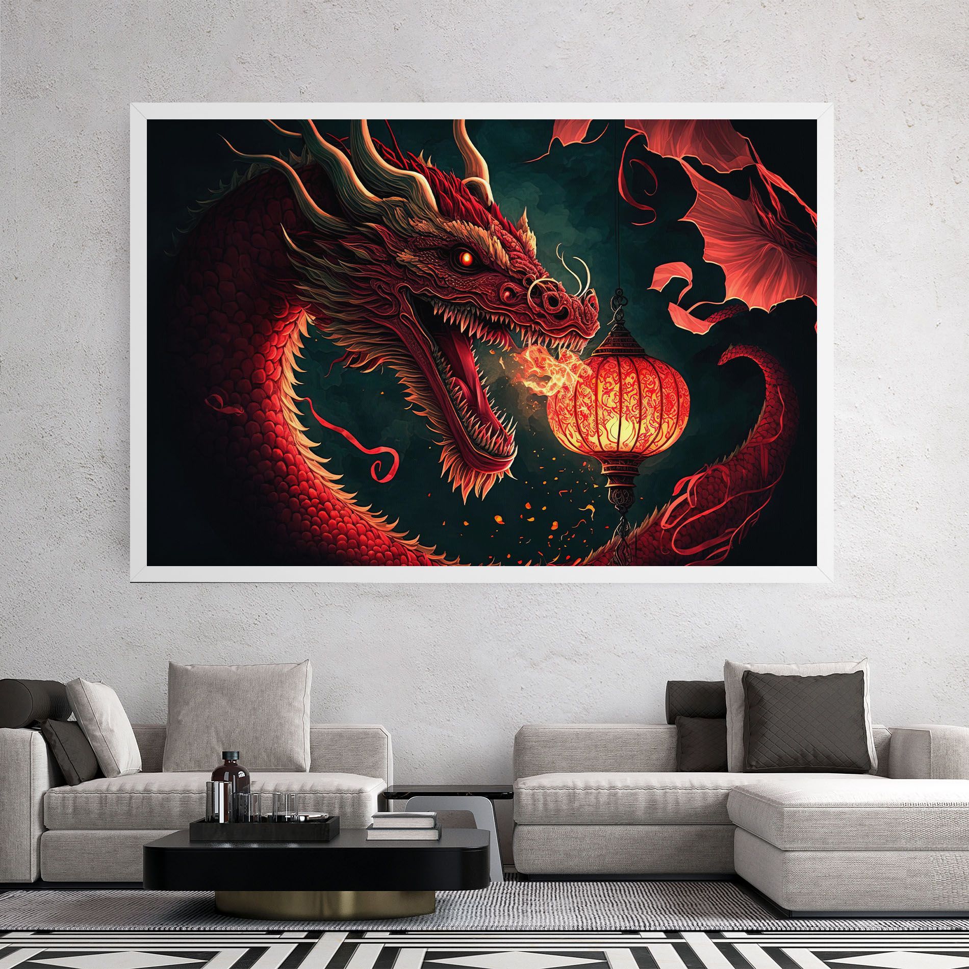 Red Fire Dragon mockup 2