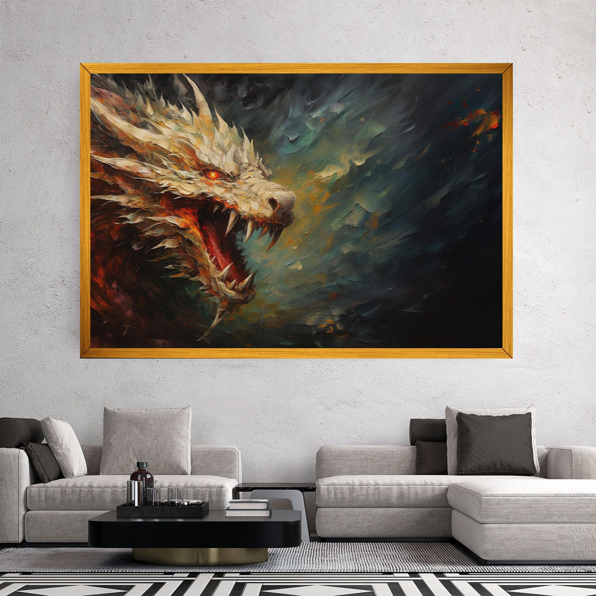 Angry Dragon Painting mockup 2