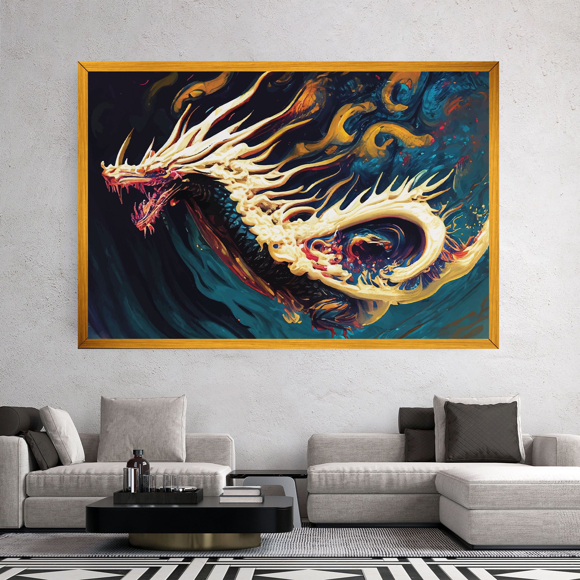 Flying Acrylic Dragon mockup 2