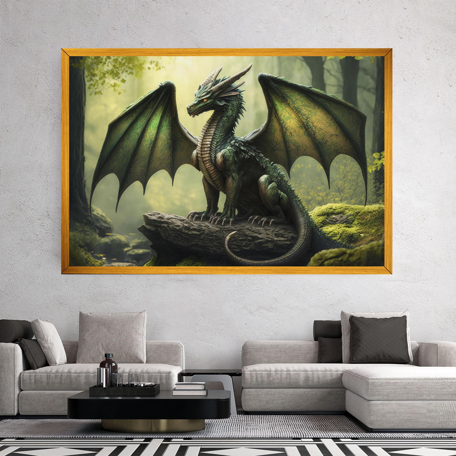 Leinwandbild Green Dragon mockup 2