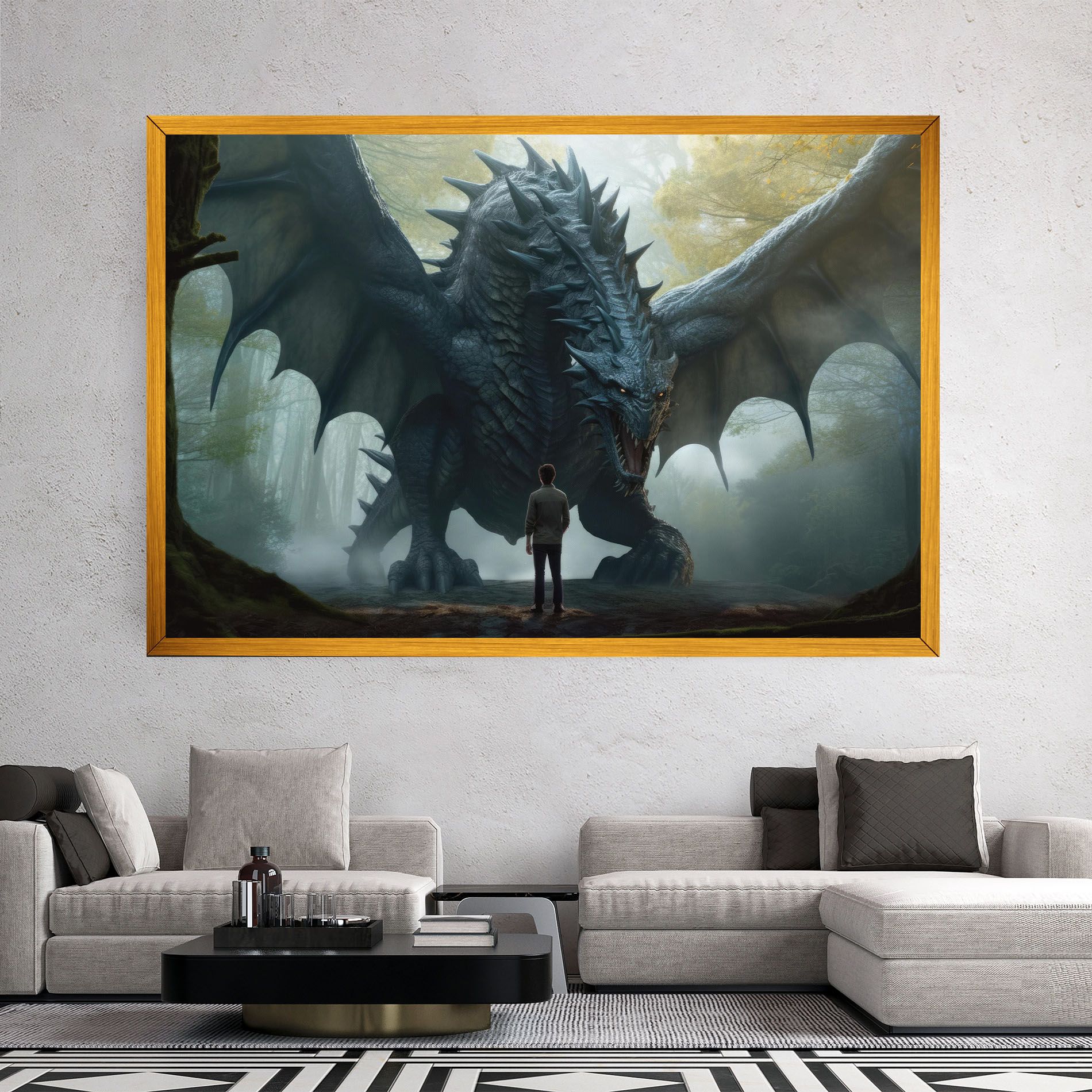Huge Dragon Fantasy mockup 2