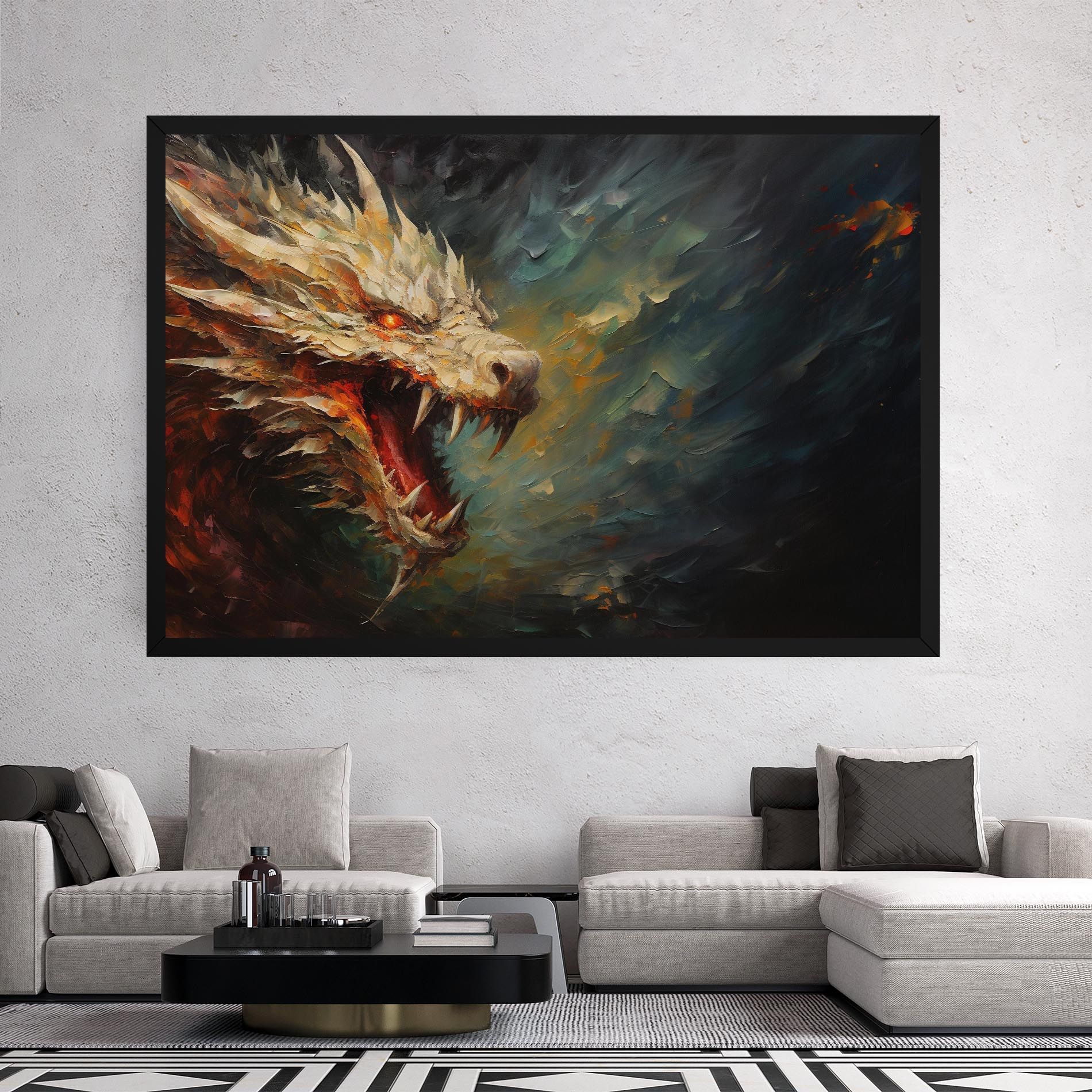 Angry Dragon Painting mockup 2