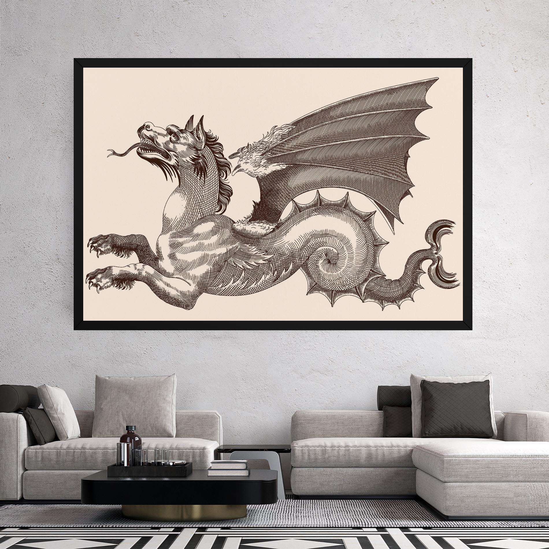 Leinwandbild Brown Dragon mockup 2