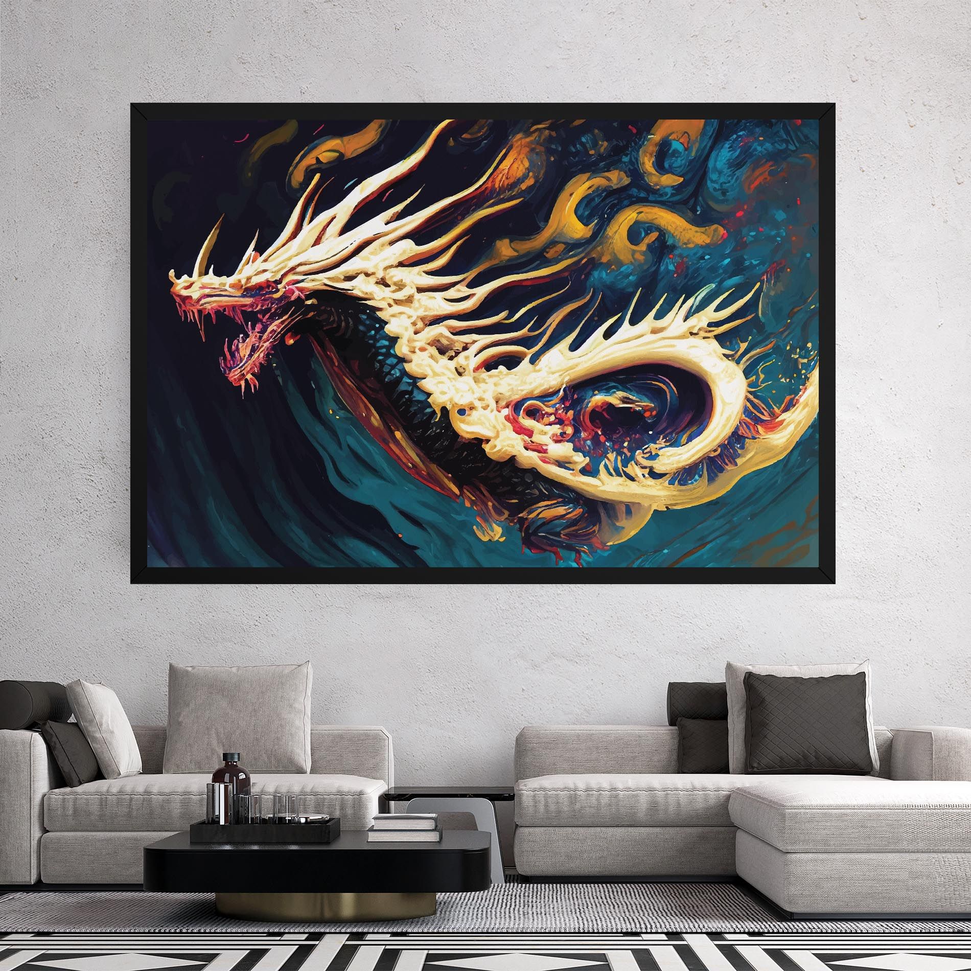 Flying Acrylic Dragon mockup 2