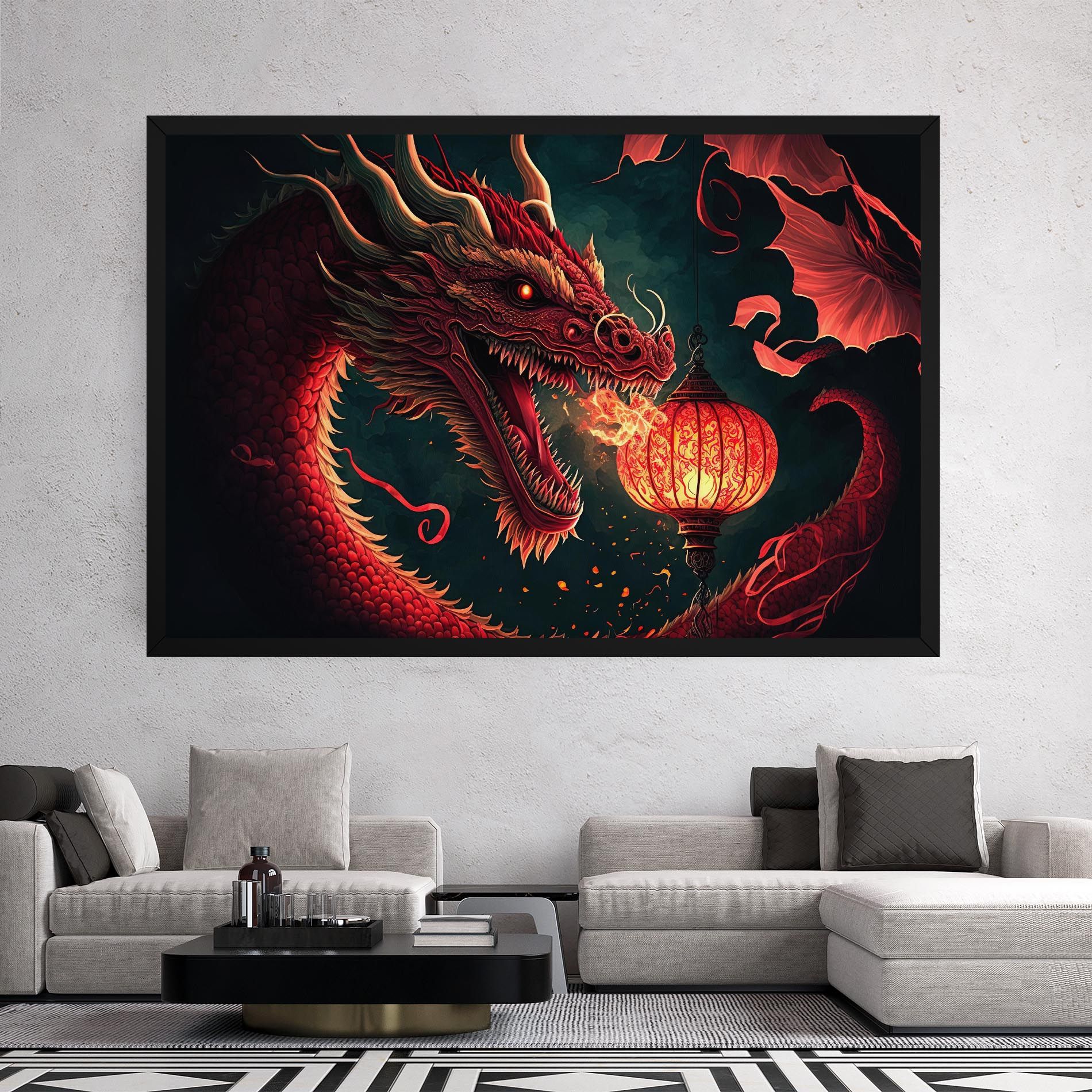Red Fire Dragon mockup 2