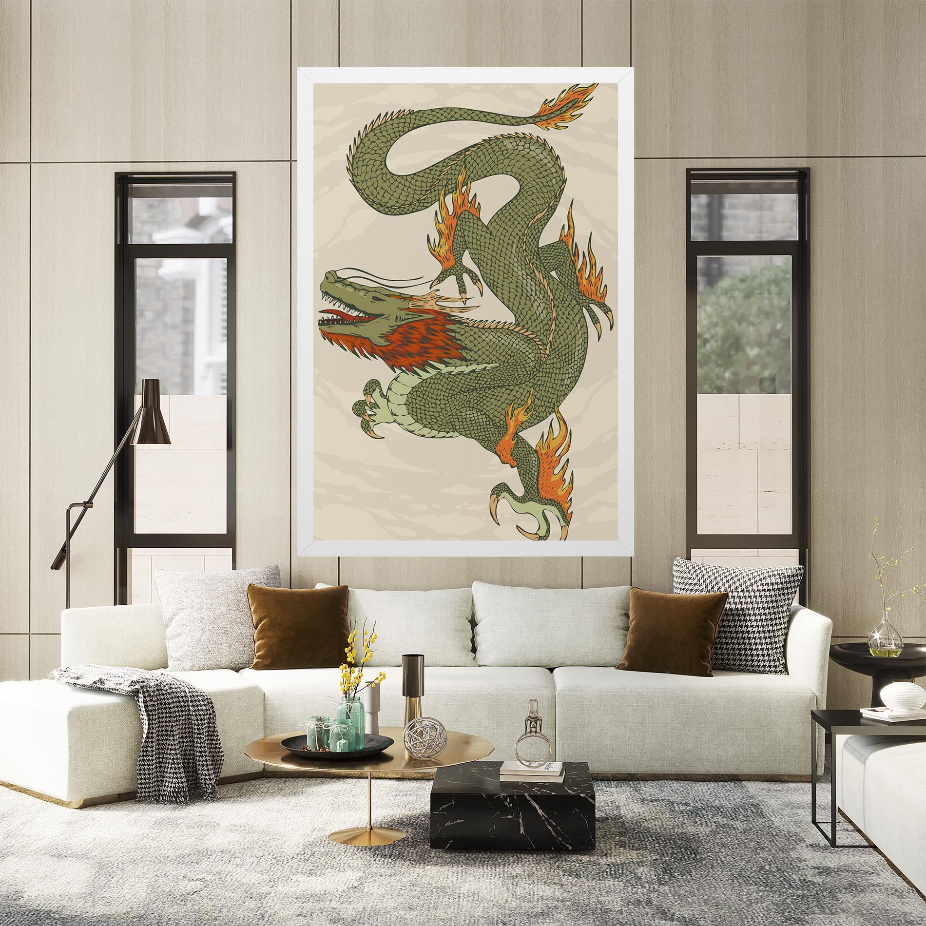 Chinese Dragon Green mockup 2
