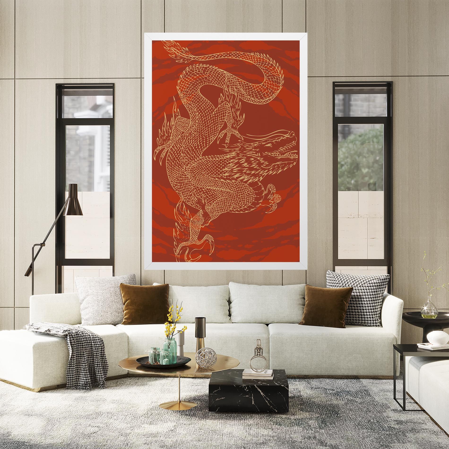 Chinese Dragon Red mockup 2