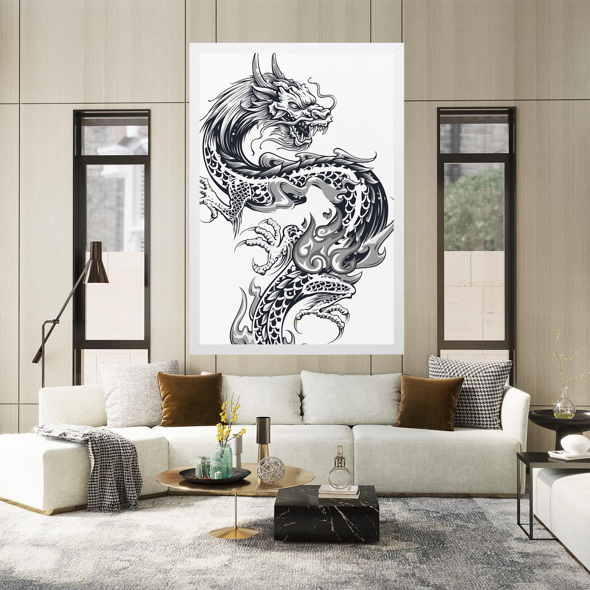Leinwandbild Dragon Line mockup 2