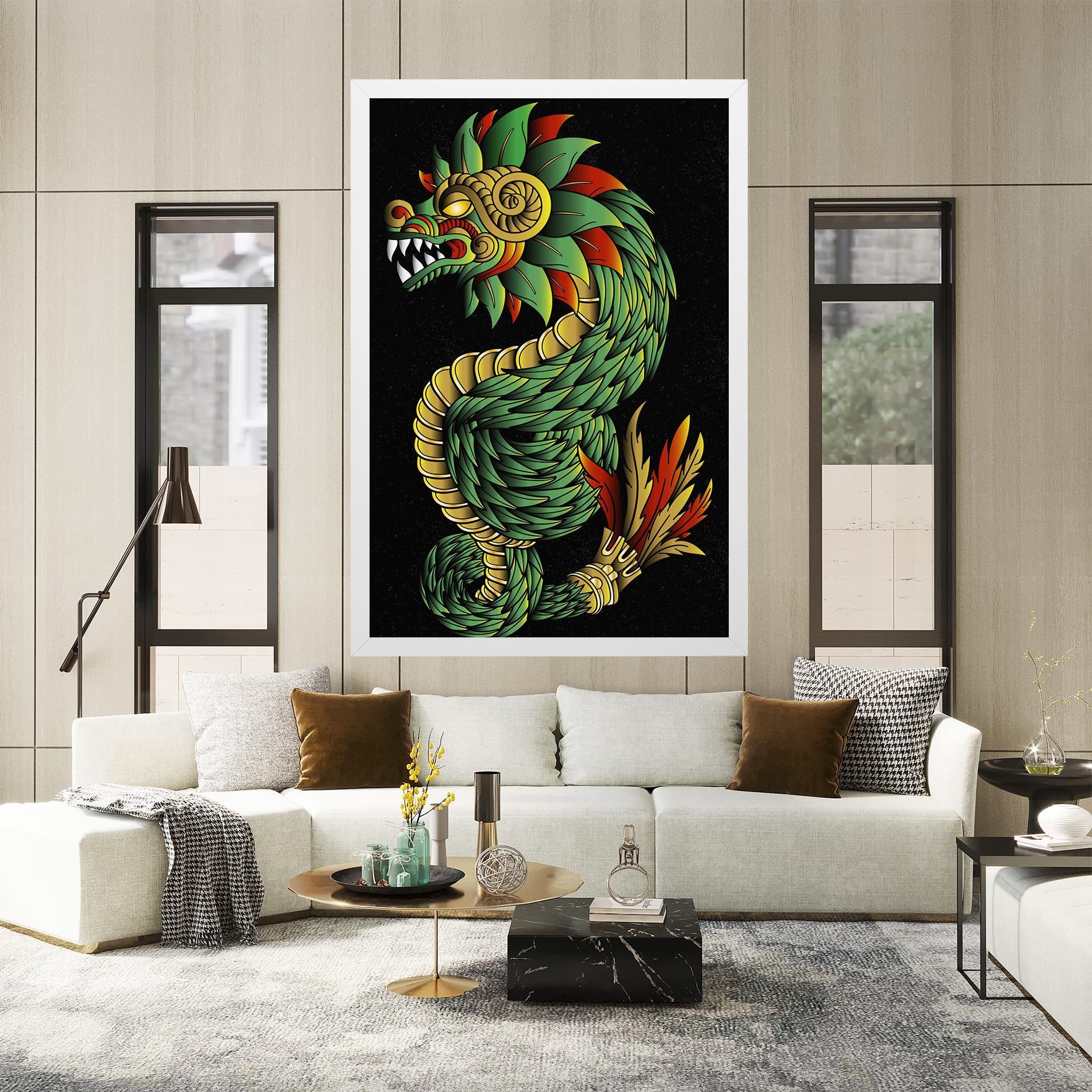 Green Yellow Dragon mockup 2