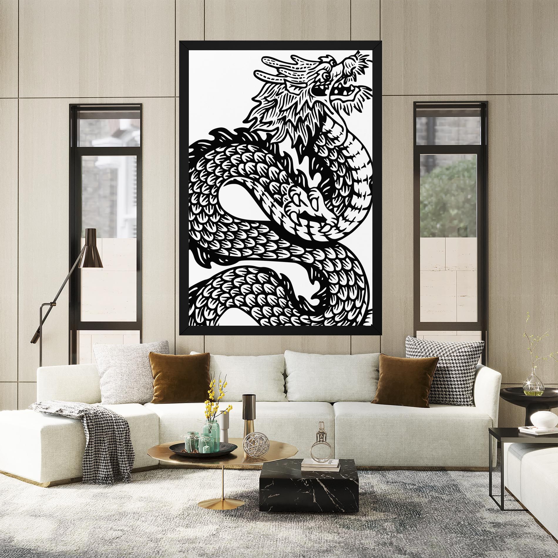 Dragon Black Line mockup 2
