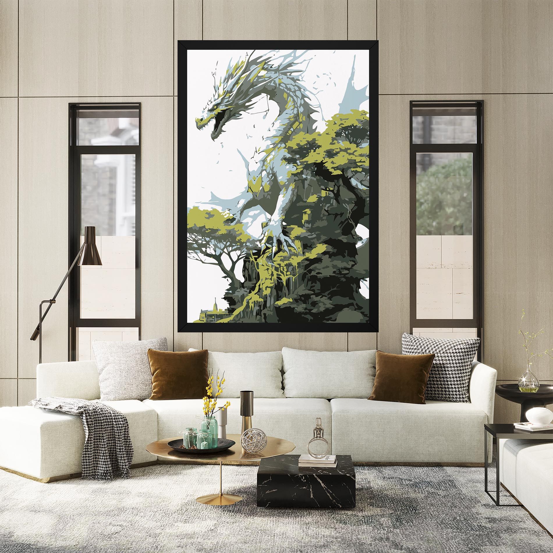 Grey Nature Dragon mockup 2