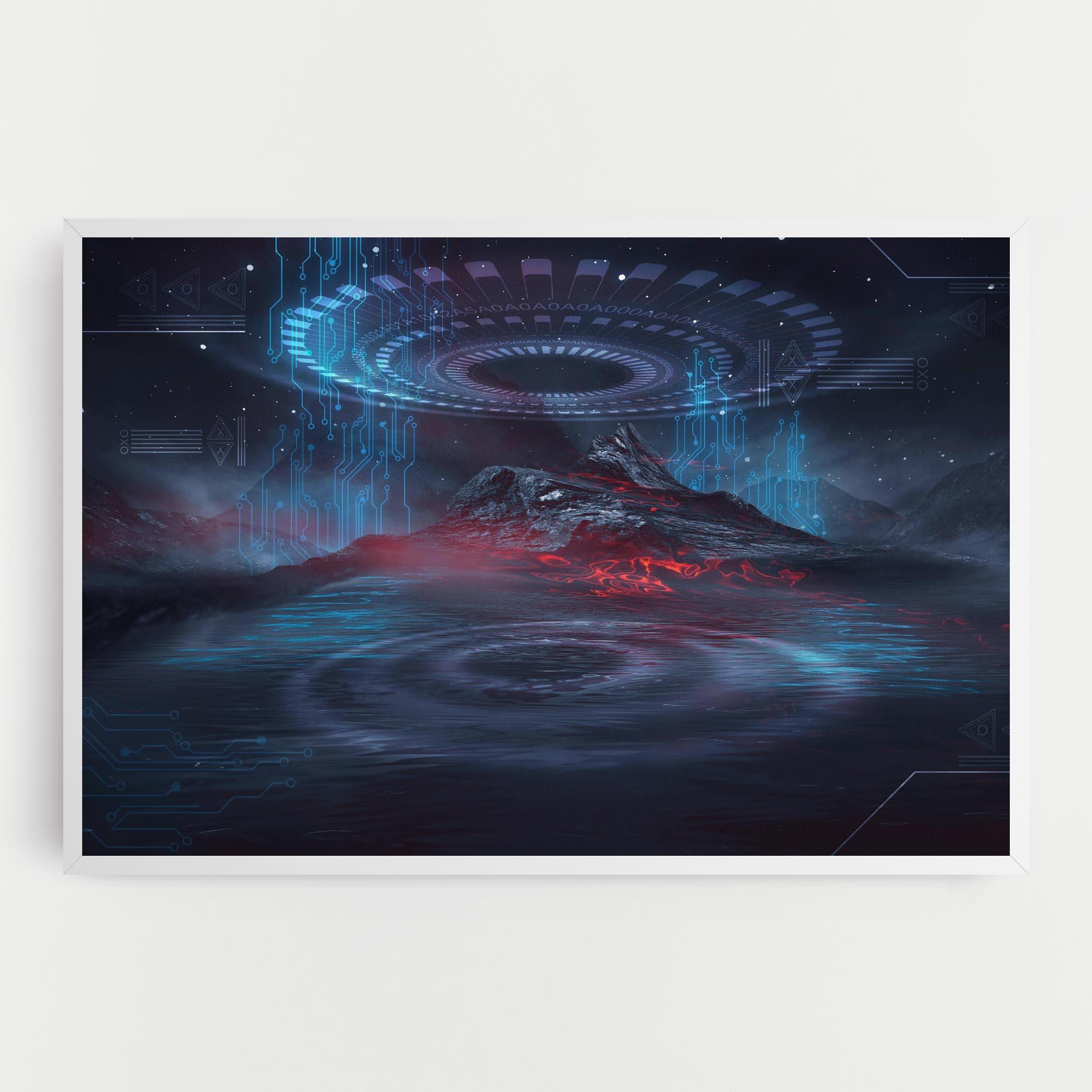 Leinwandbild Neon Space Galaxy mockup 0