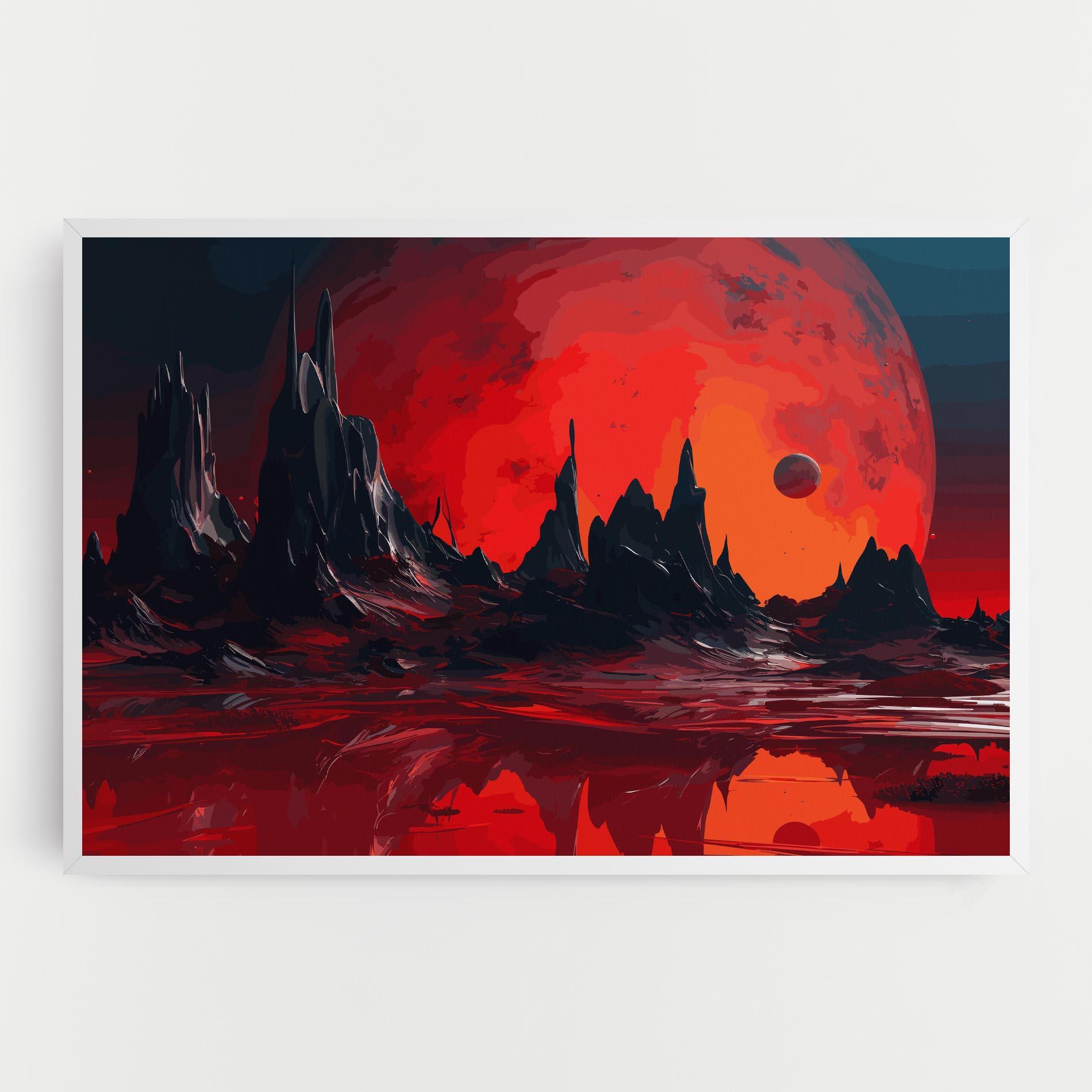 Leinwandbild Red Moon World mockup 0