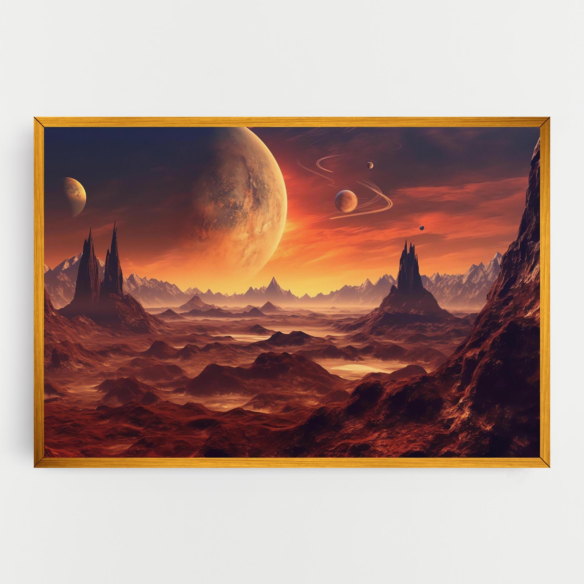 Leinwandbild Fiery Orange Sunset mockup 0