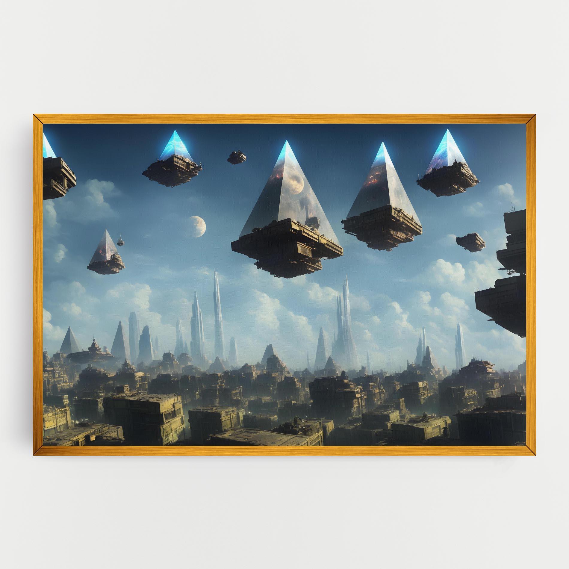 Leinwandbild Flying Piramids mockup 0