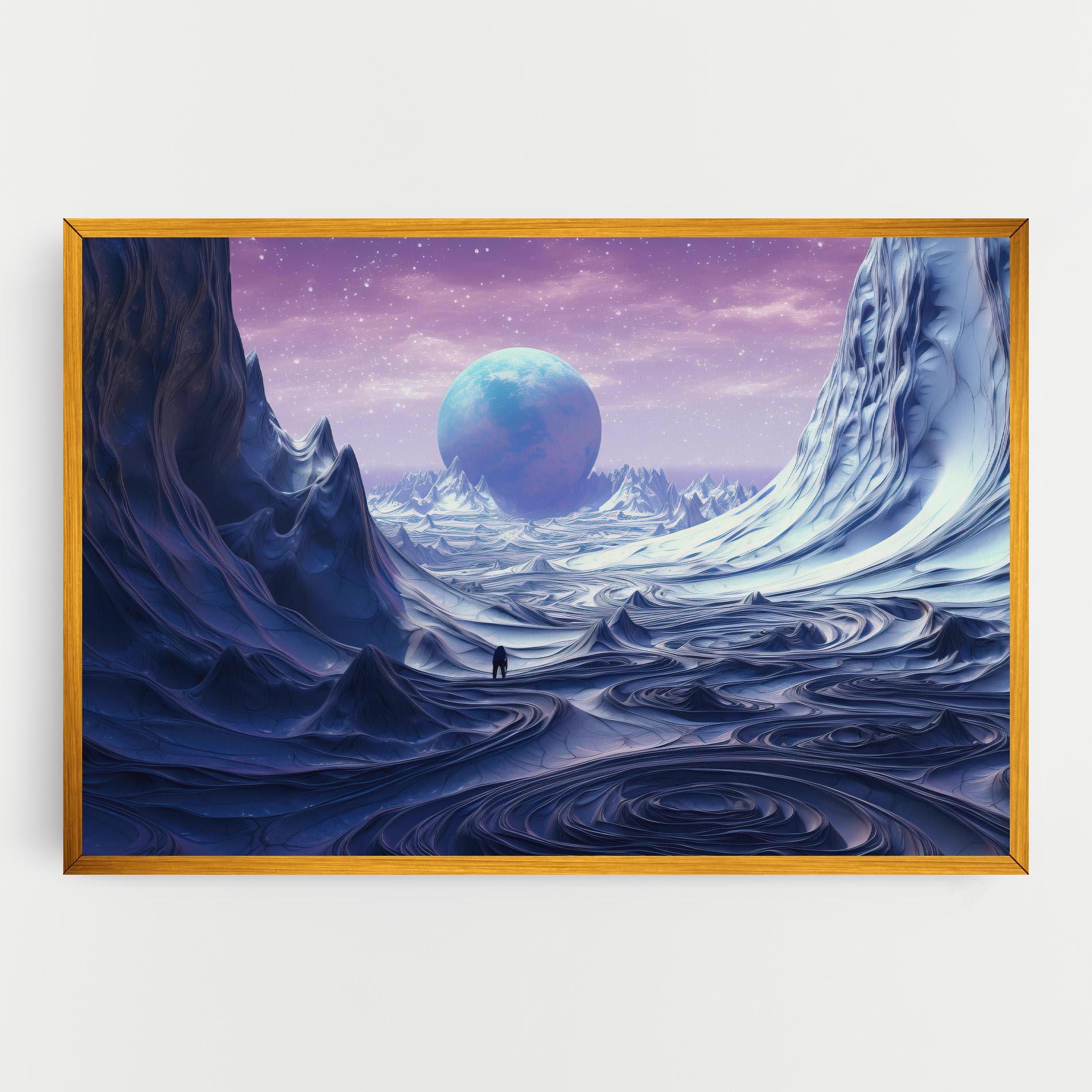 Leinwandbild Snowy Landscape Art mockup 0