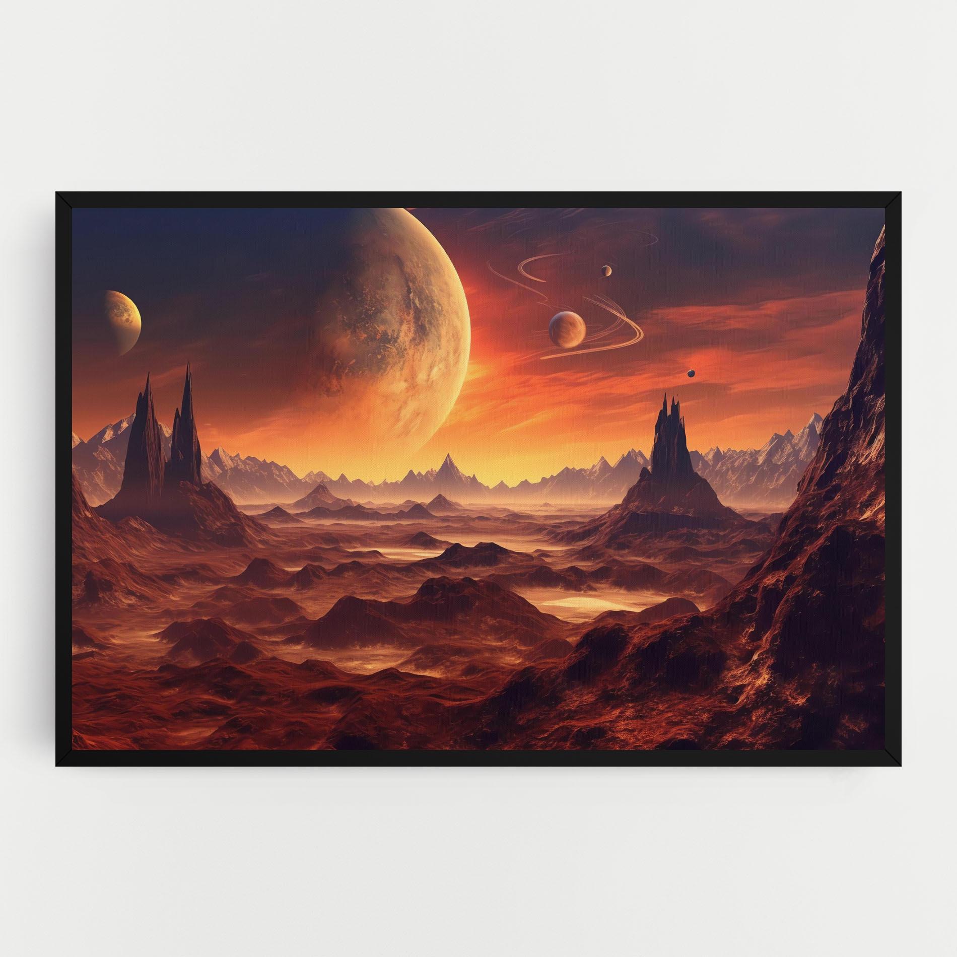 Leinwandbild Fiery Orange Sunset mockup 0