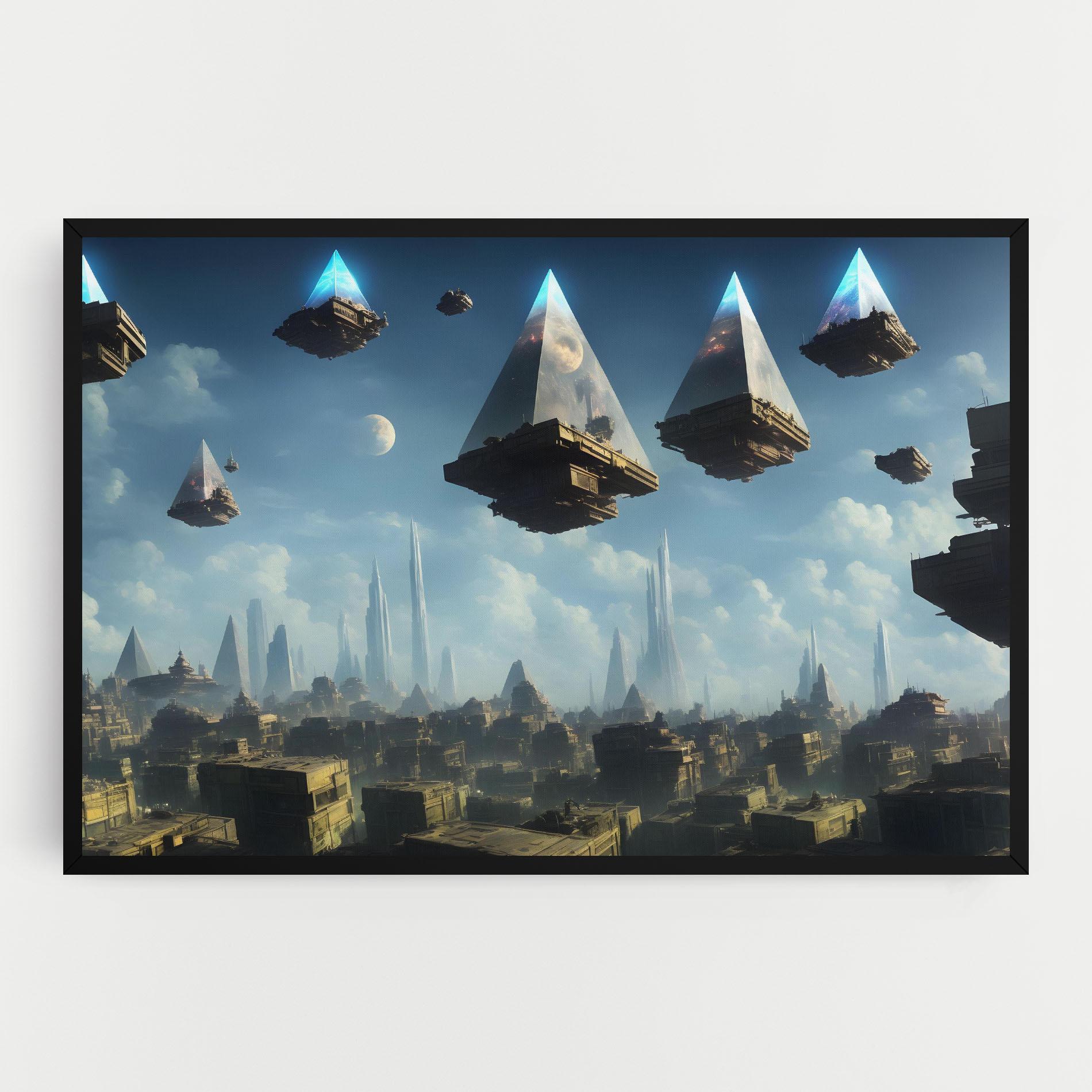 Leinwandbild Flying Piramids mockup 0