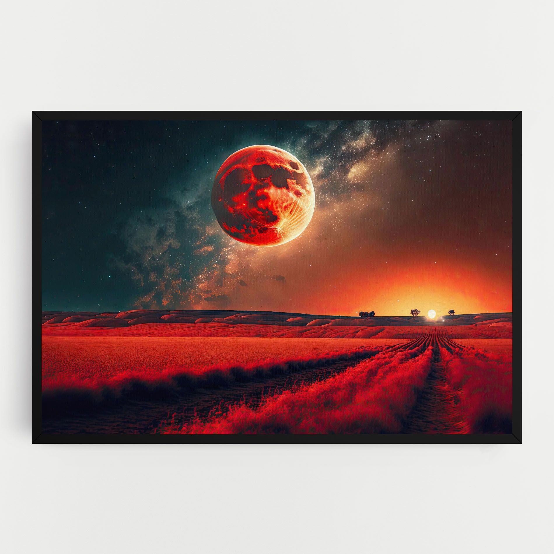 Huge Red Moon mockup 0