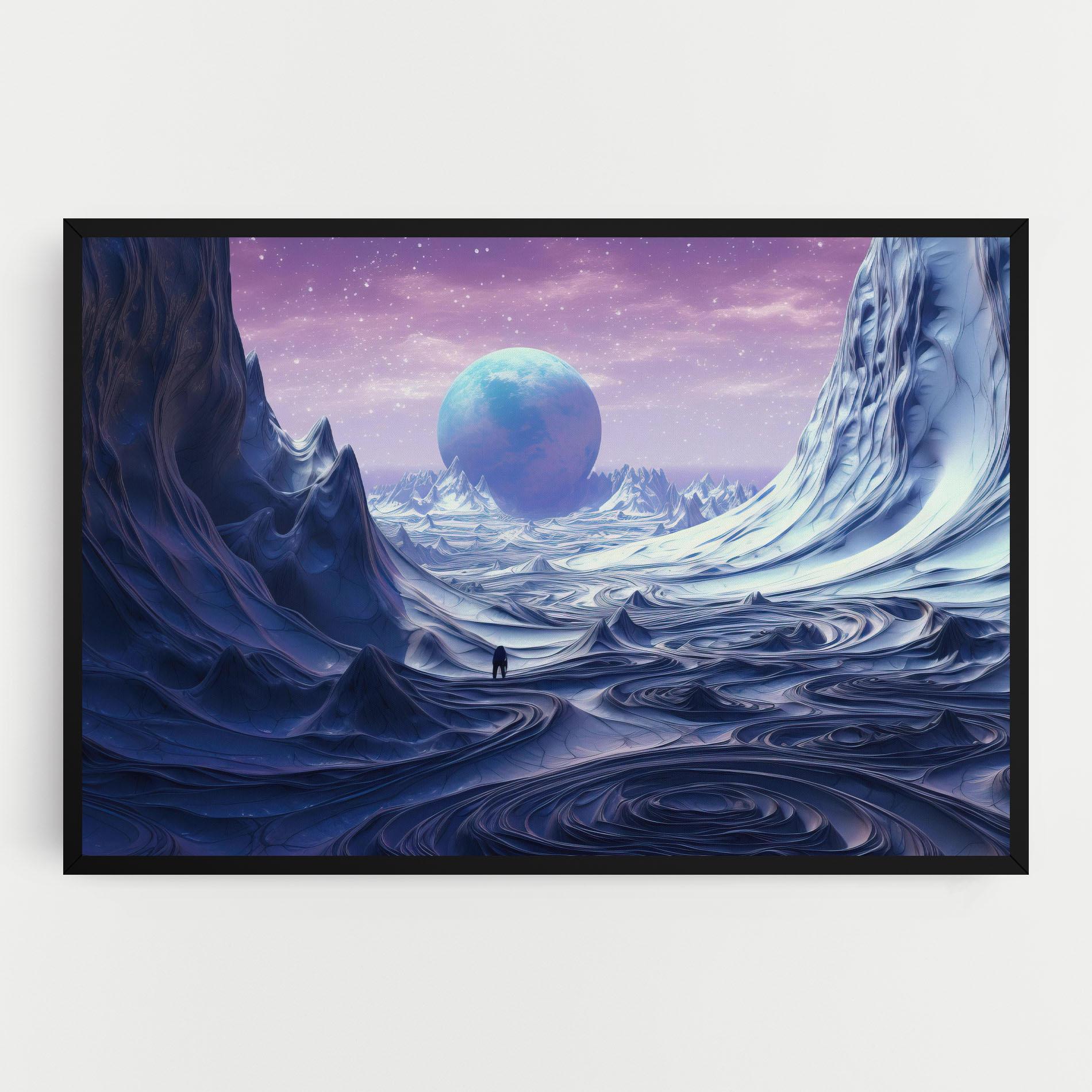 Leinwandbild Snowy Landscape Art mockup 0