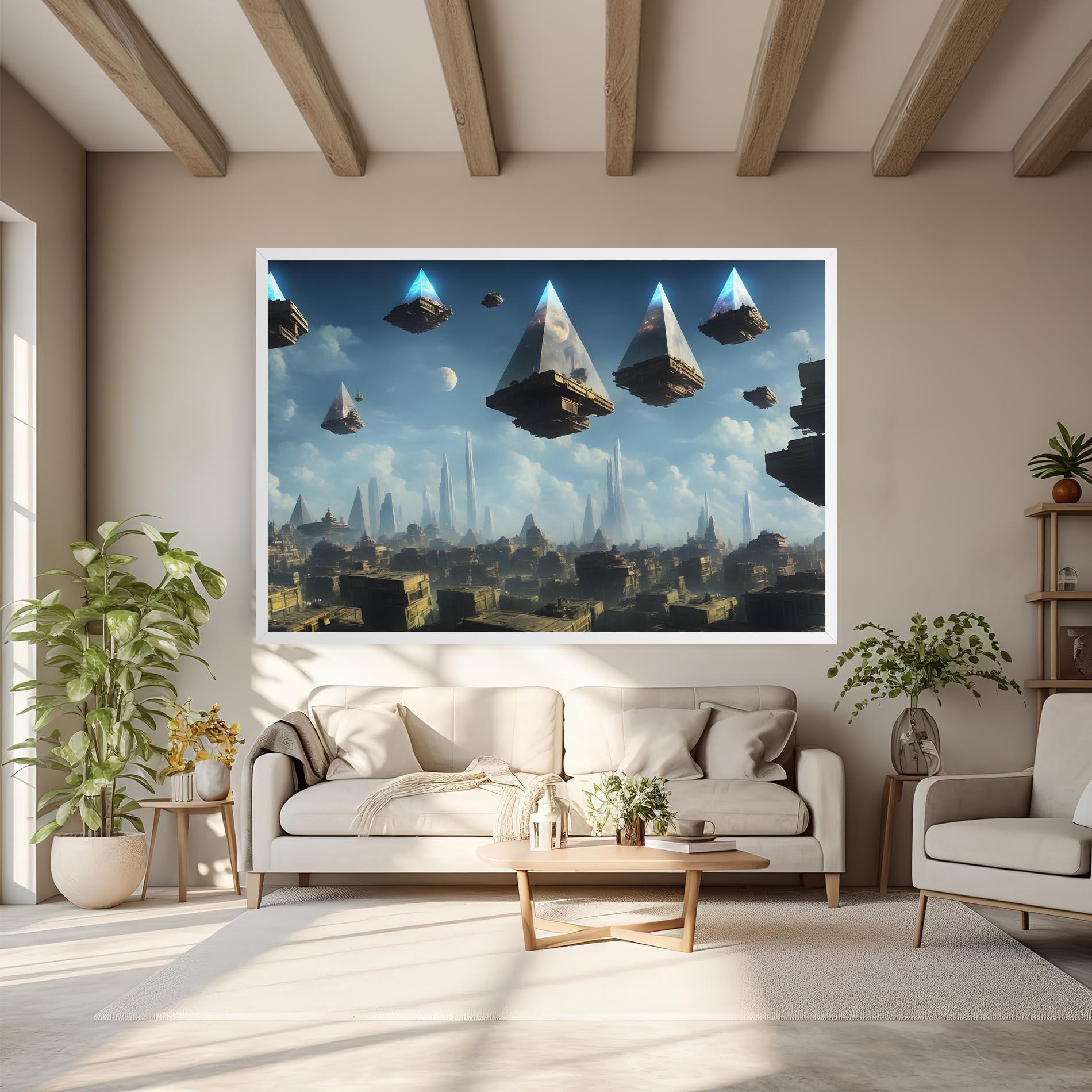 Leinwandbild Flying Piramids mockup 6