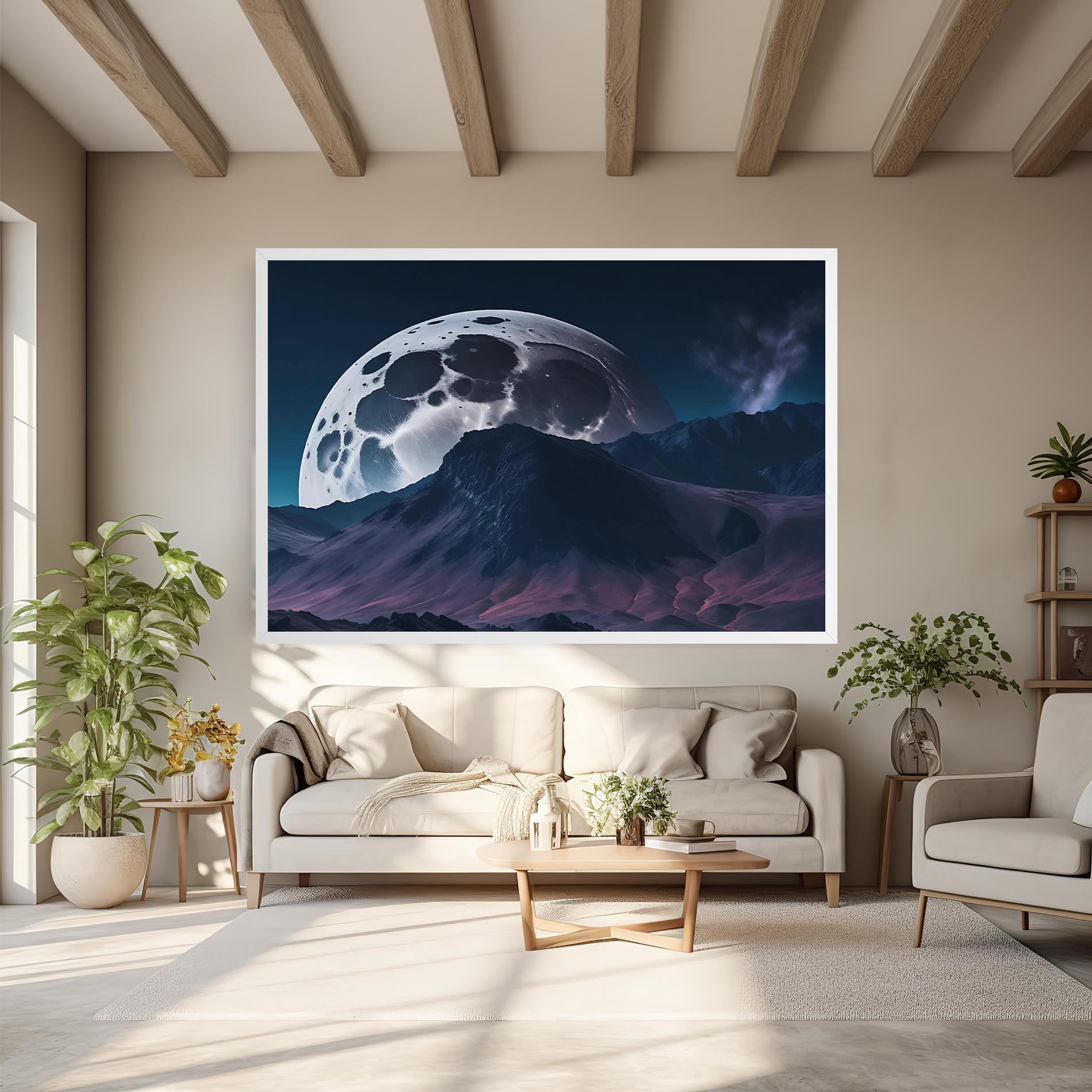 Leinwandbild Full Moon Smoke mockup 6