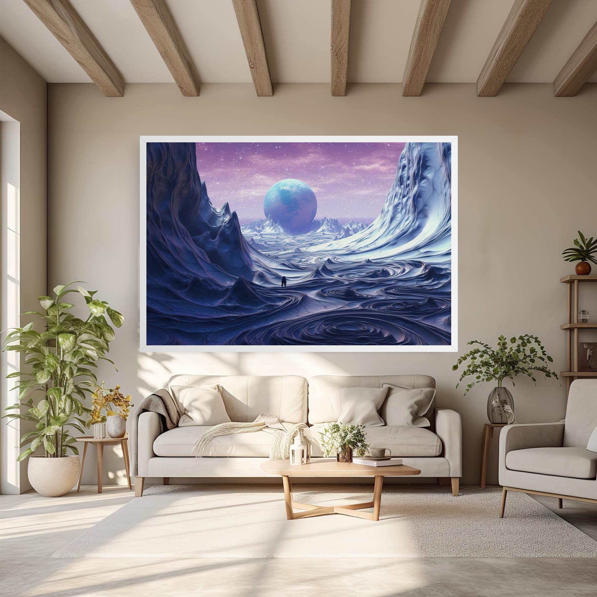 Leinwandbild Snowy Landscape Art mockup 6