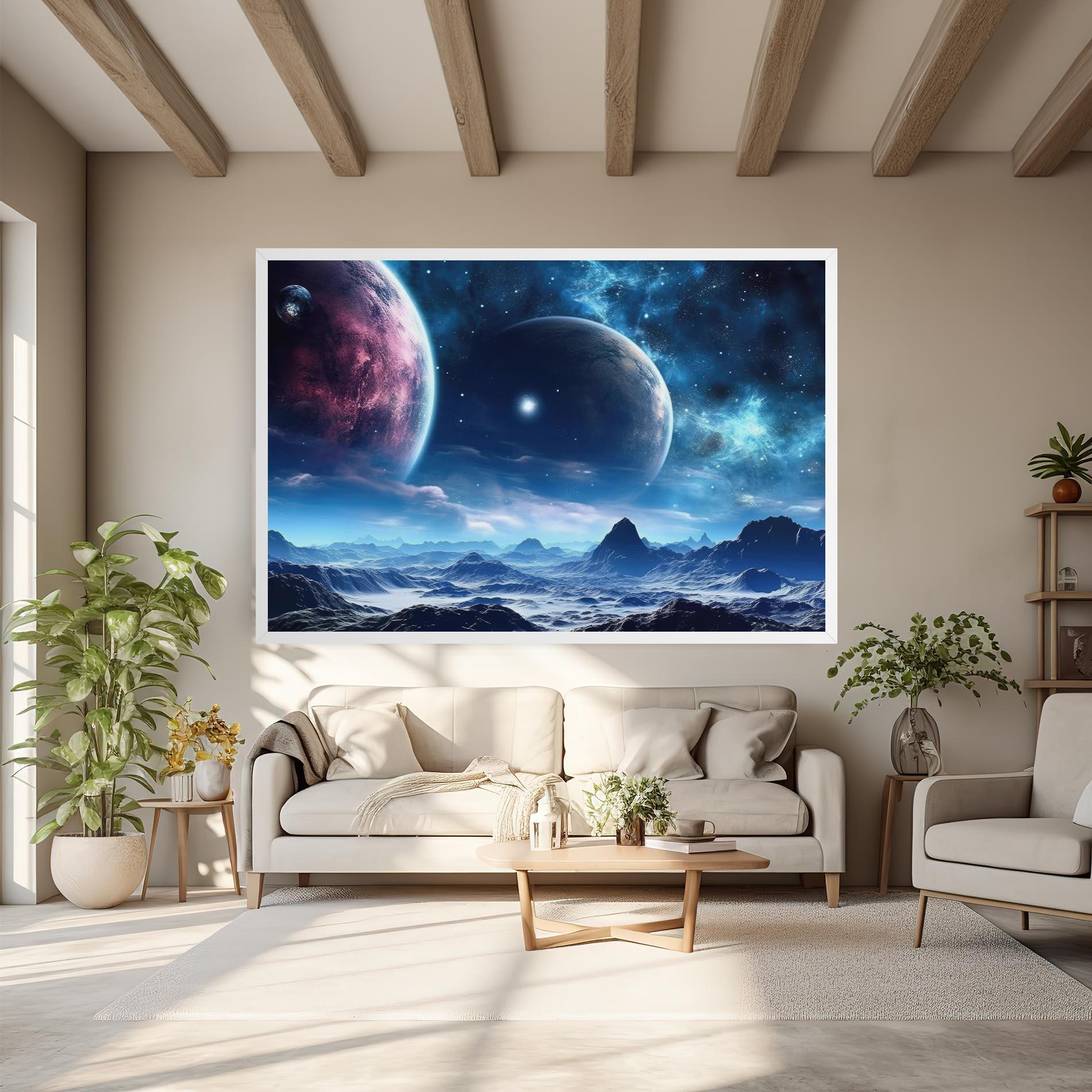 Leinwandbild Space Planets And Stars mockup 6