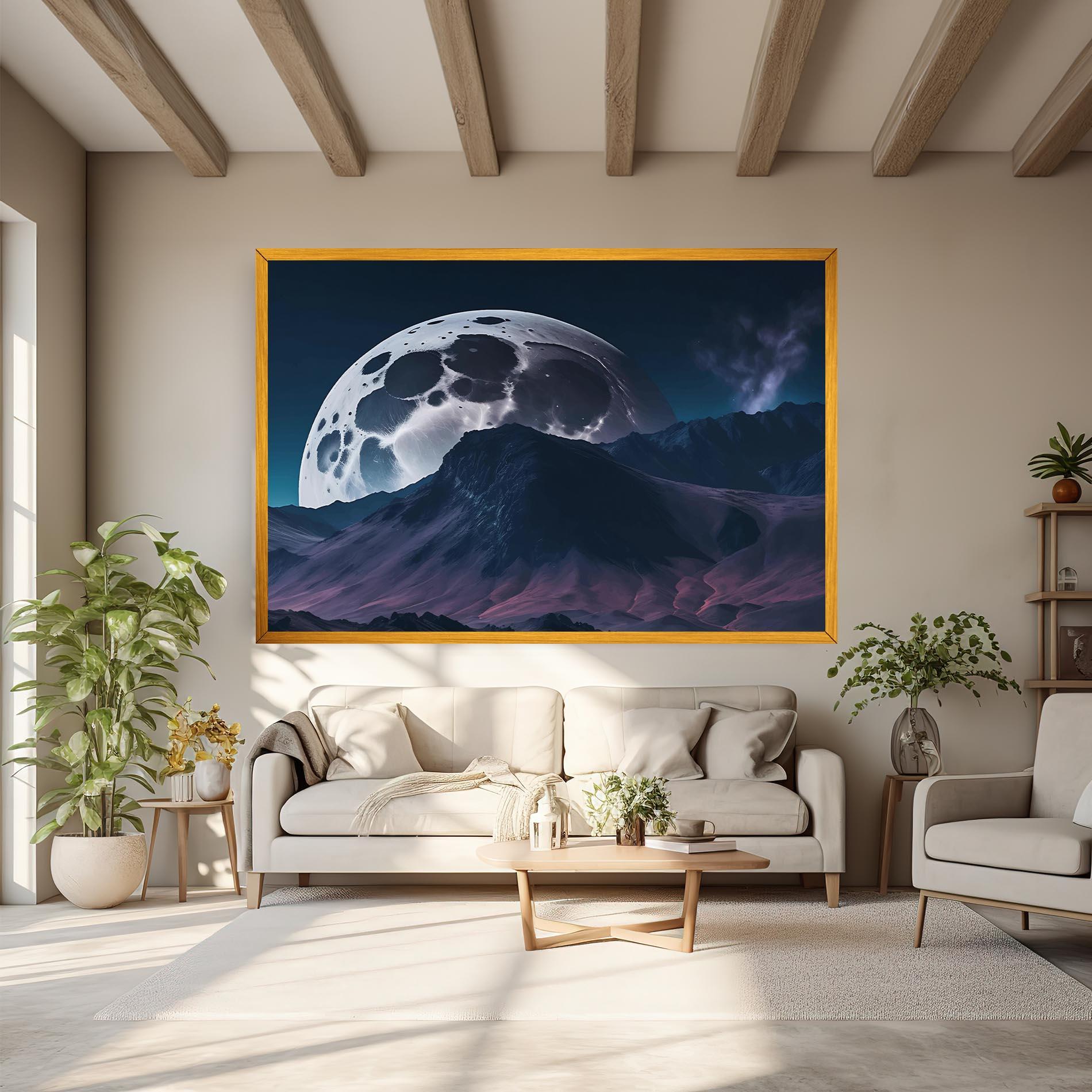 Leinwandbild Full Moon Smoke mockup 6