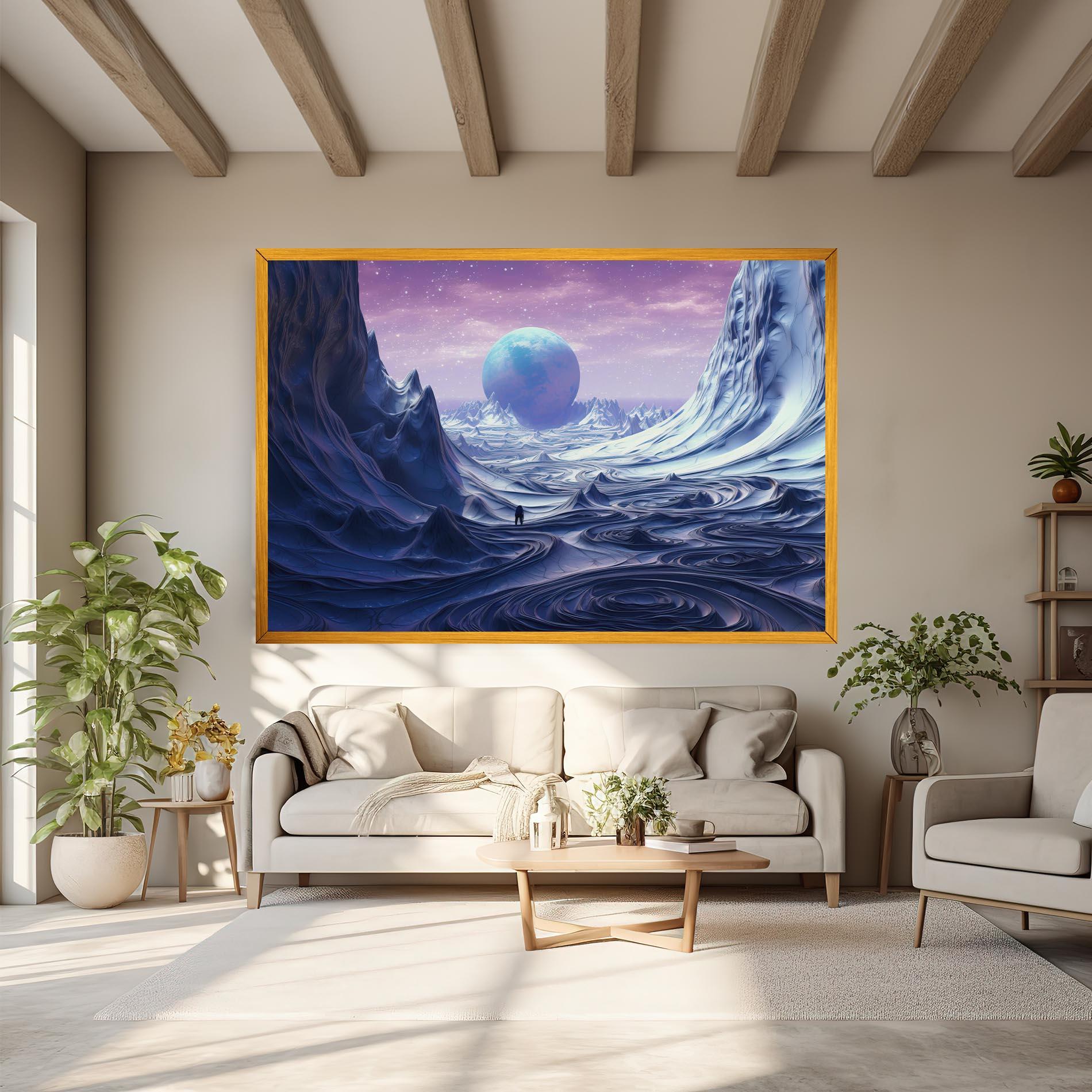 Leinwandbild Snowy Landscape Art mockup 6