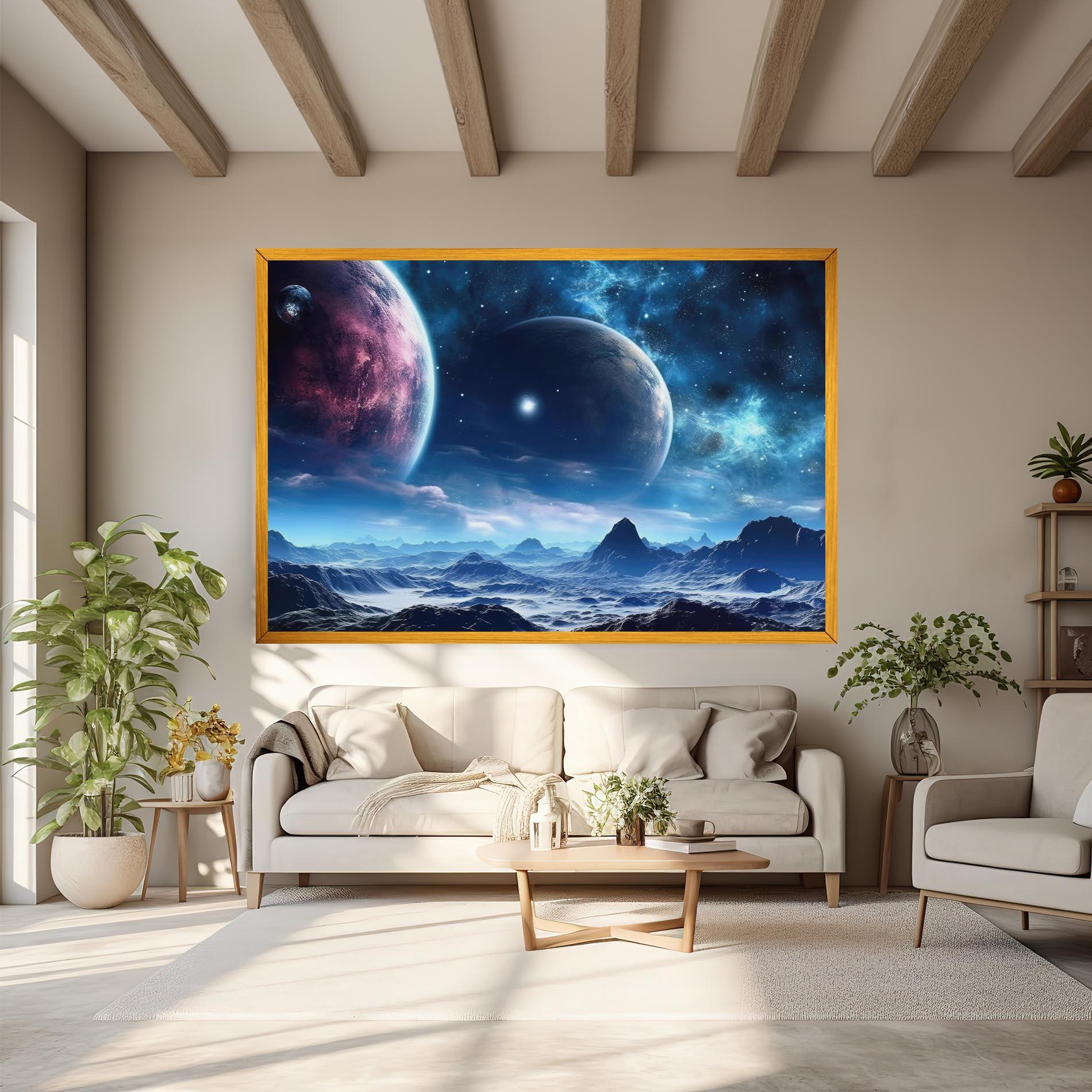 Leinwandbild Space Planets And Stars mockup 6