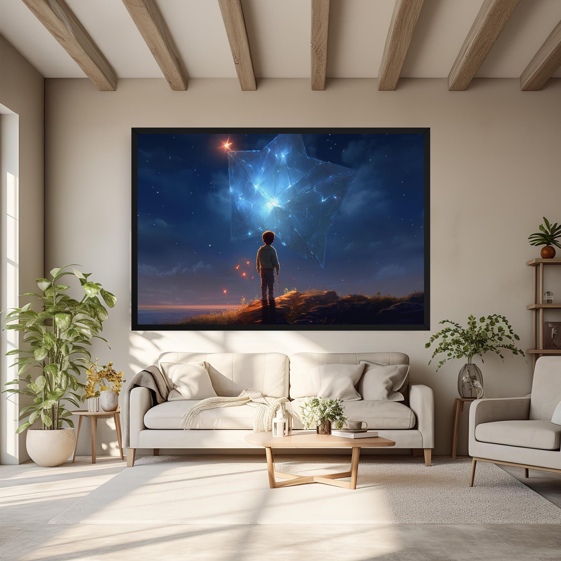 Leinwandbild Blue Star Floating mockup 6