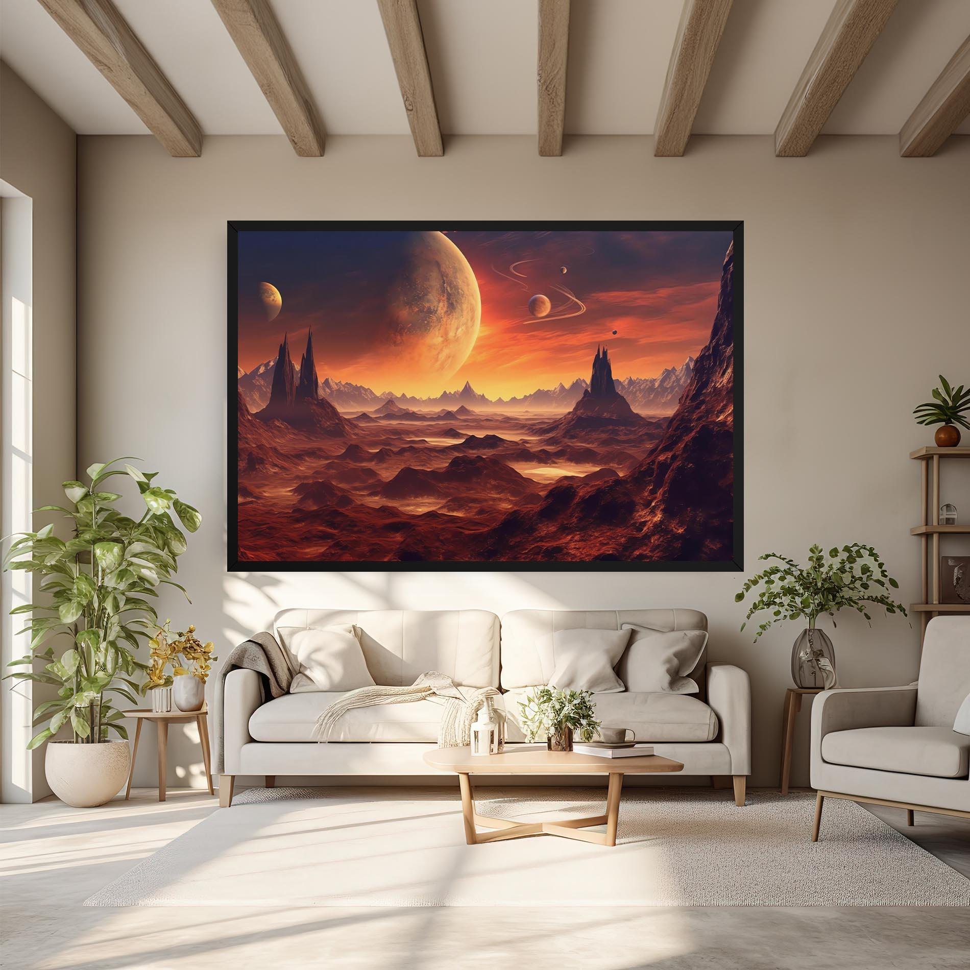 Leinwandbild Fiery Orange Sunset mockup 6