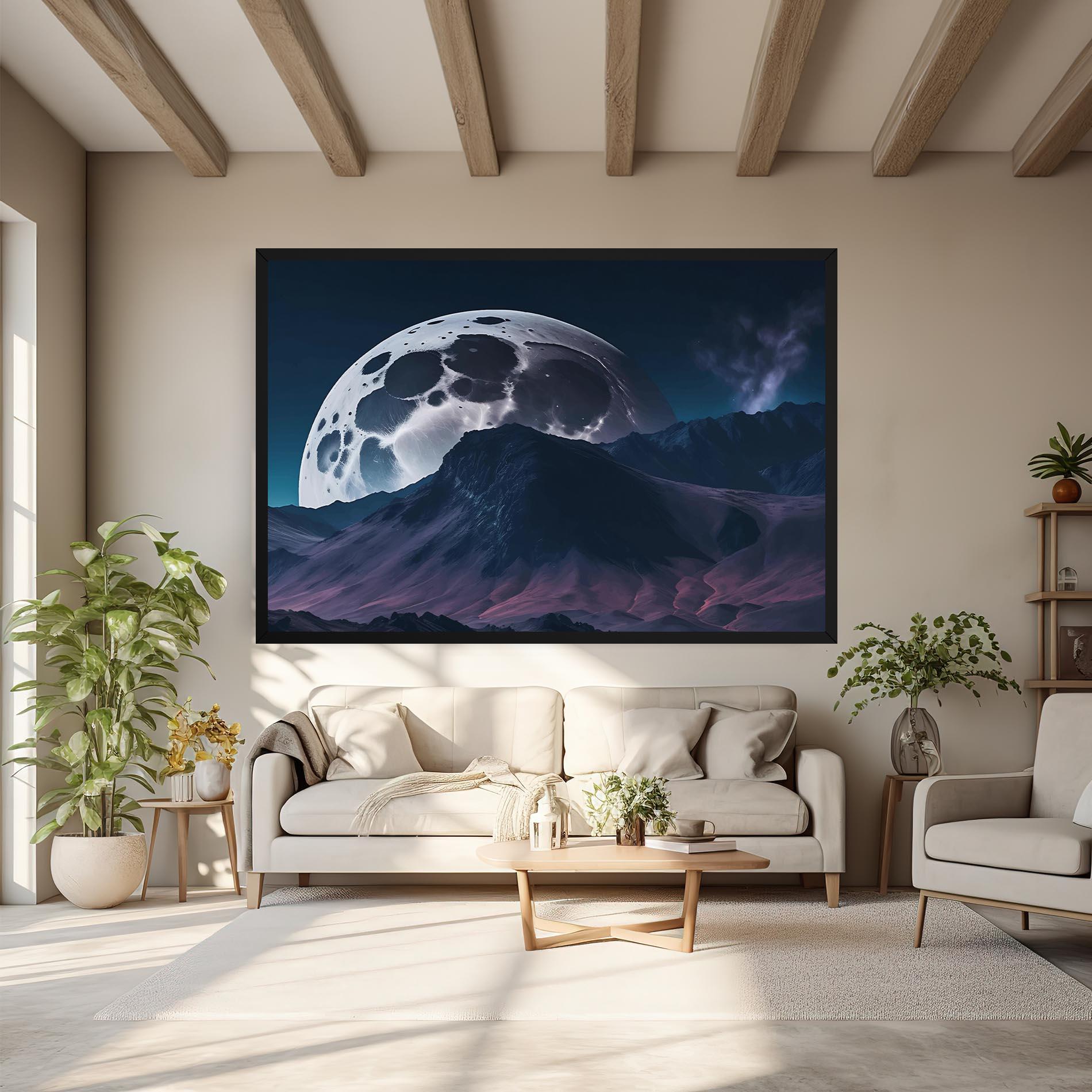 Leinwandbild Full Moon Smoke mockup 6