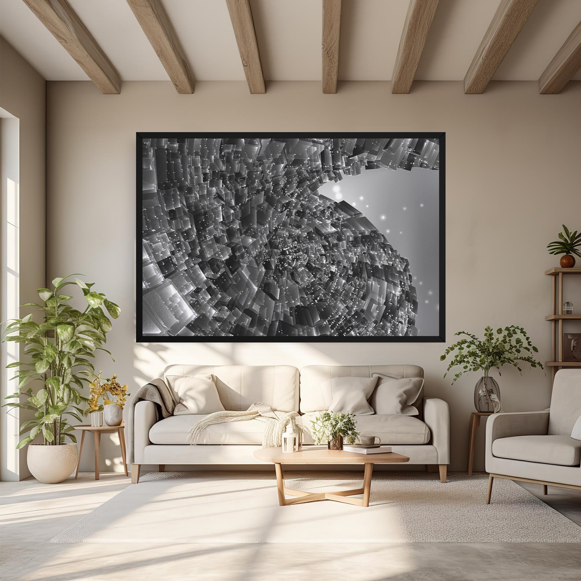 Leinwandbild Grey Shape View mockup 6